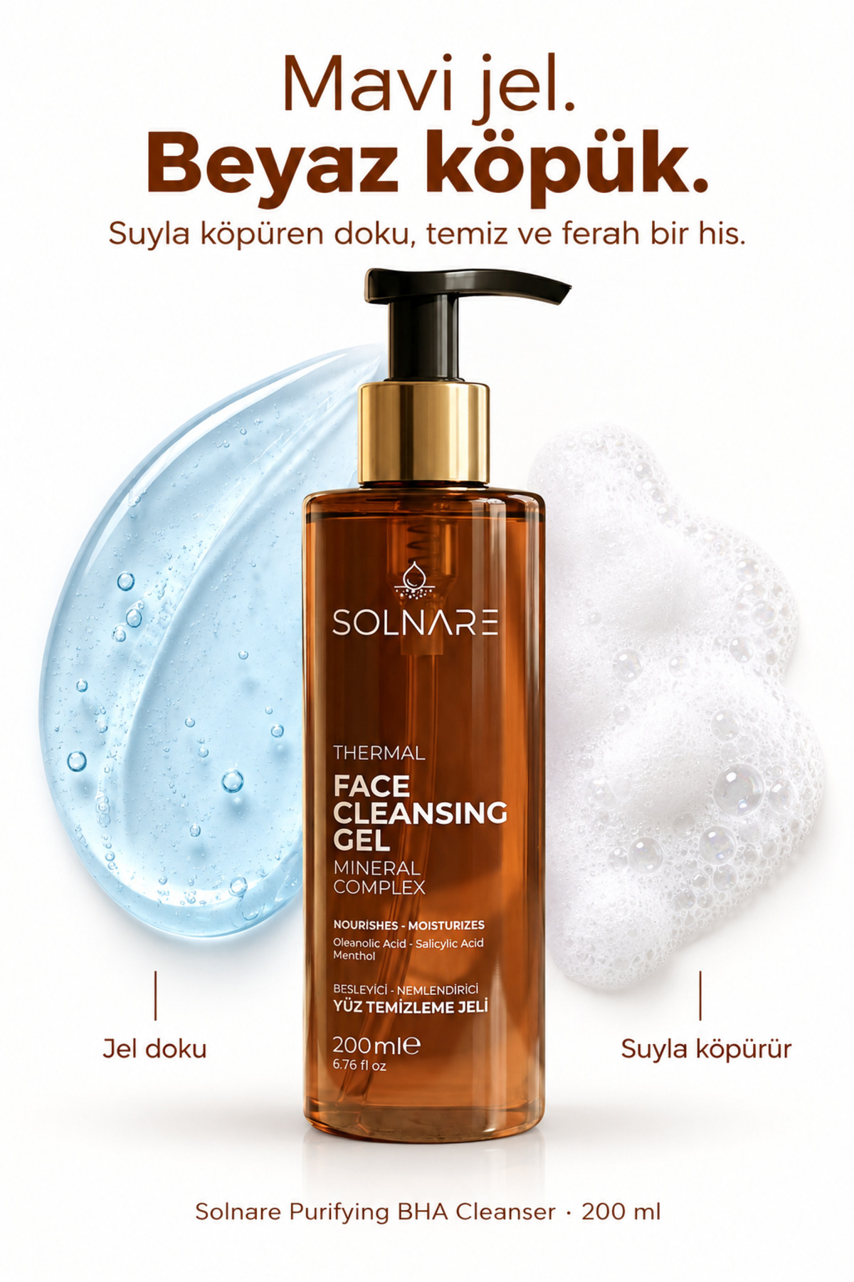 Salisilik Asit BHA Arındırıcı ve Gözenek Sıkılaştırıcı Yüz Temizleme Jeli | Dengeleyici Temizlik — SLN010094 — تصویر 5 از 8