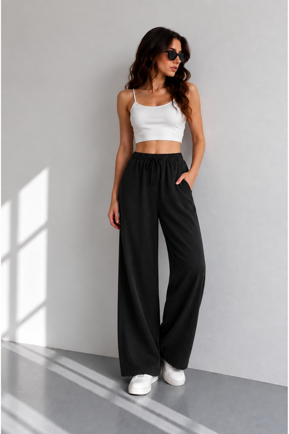 LF Fit Tensel Modal Kumaş Palazzo Pantolon Yüksek Bel Uzun Boy görsel 2