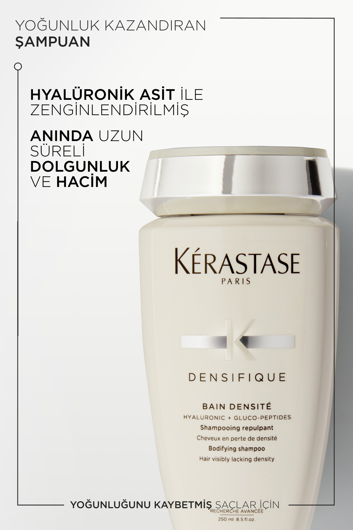 Densifique Yoğunluğunu Kaybetmiş Zayıf Saçlar Için Dayanıklılık Kazandıran Şampuan 250ml — 3474636403912 — تصویر 5 از 7