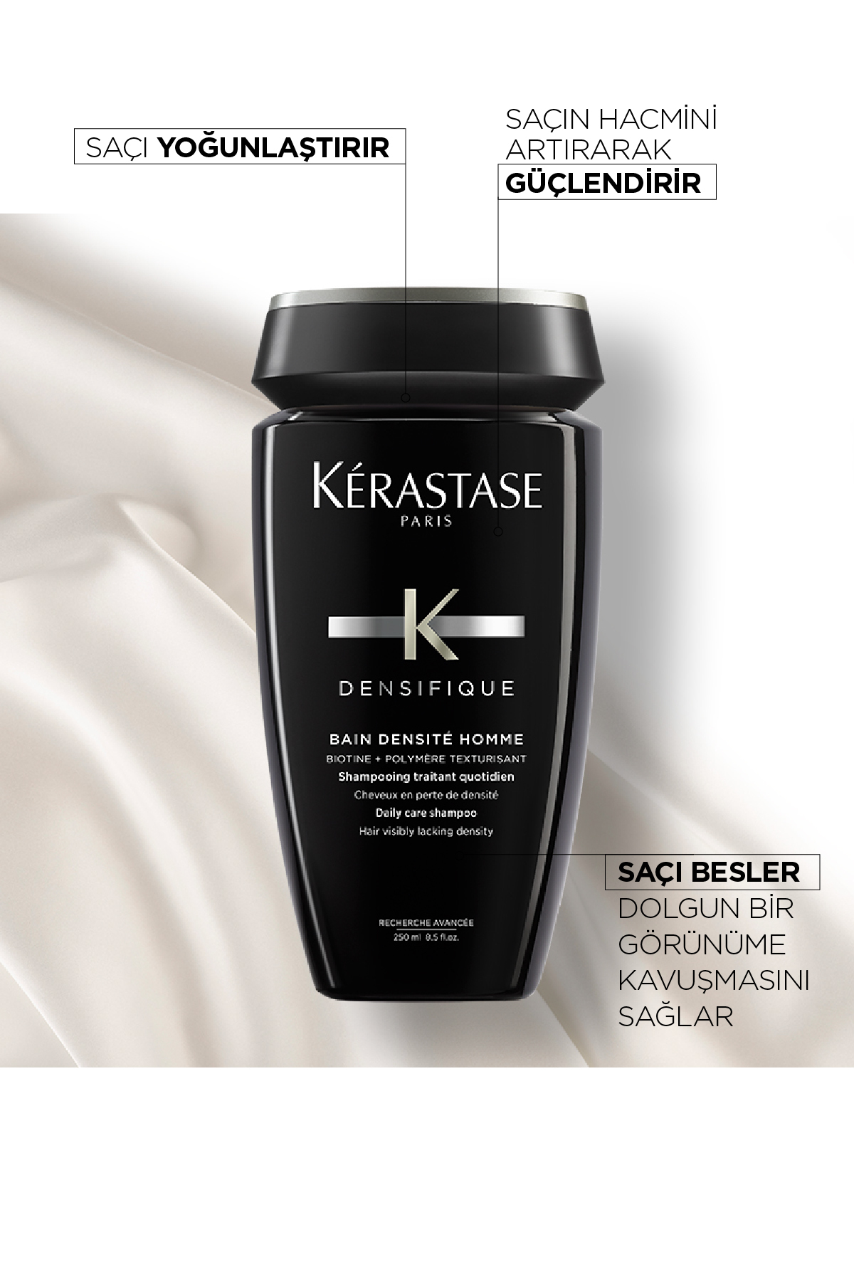 Densifique Homme Bain Dénsite Erkekler Için Yoğunluk Kazandıran Şampuan 250ml — 3474636404384 — تصویر 3 از 7