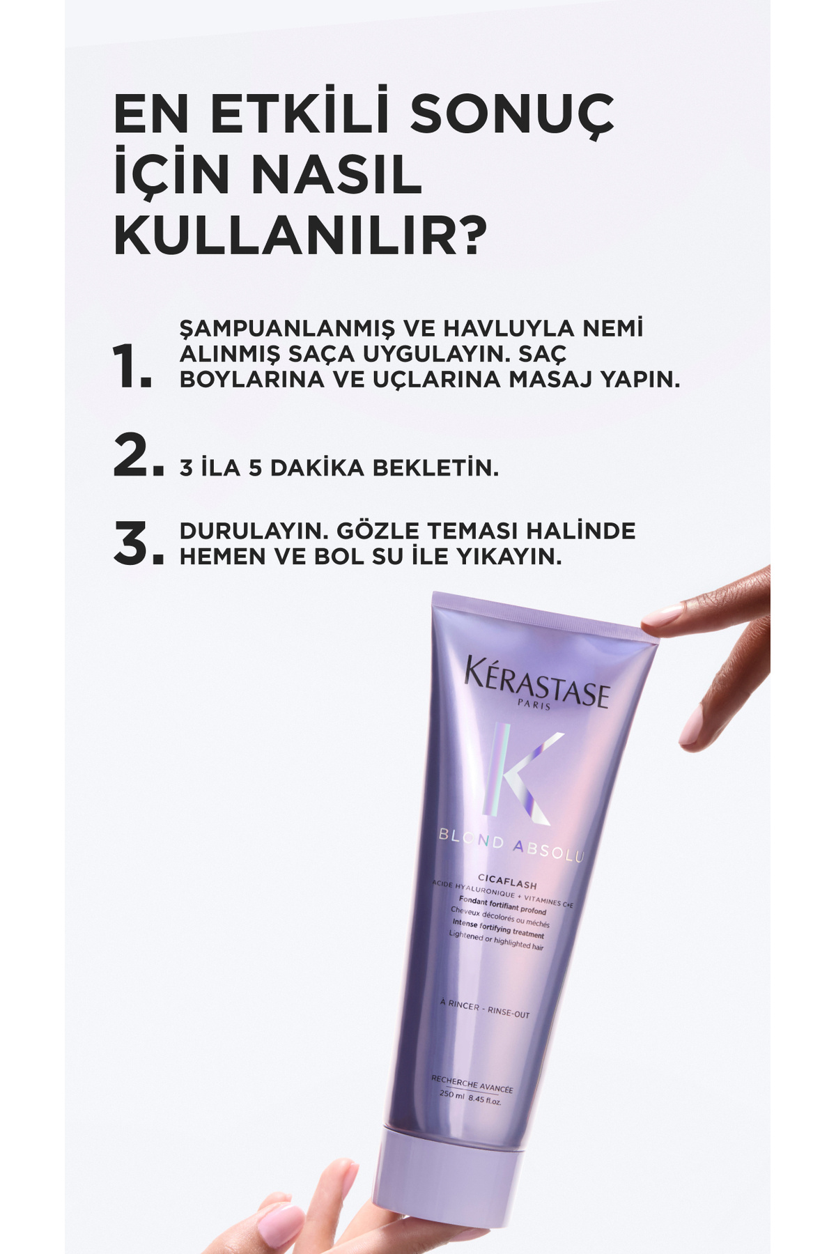 Blond Absolu Cicaflash Sarı Saçlar Için Parlaklık Veren Durulanan Saç Bakım Kremi 250 ml — E2922000 — تصویر 7 از 8
