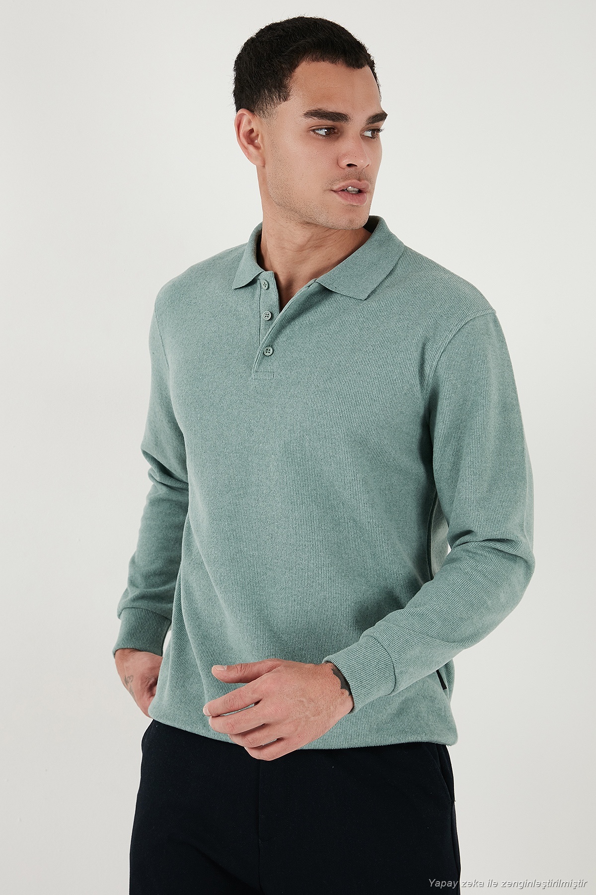 Buratti Pamuk Karışımlı Regular Fit Polo Yaka Kazak Erkek POLO YAKA KAZAK 456223 görsel 5
