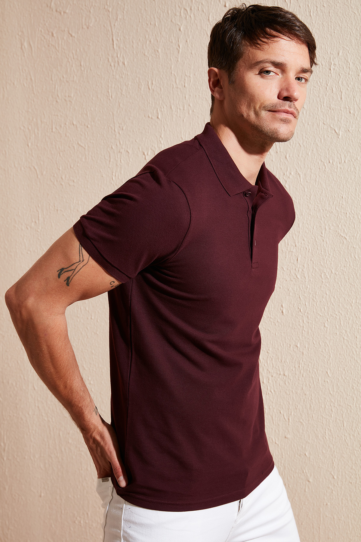 Buratti Pamuklu Regular Fit Düğmeli Polo Yaka T Shirt Erkek POLO YAKA T SHİRT 5902127 görsel 3