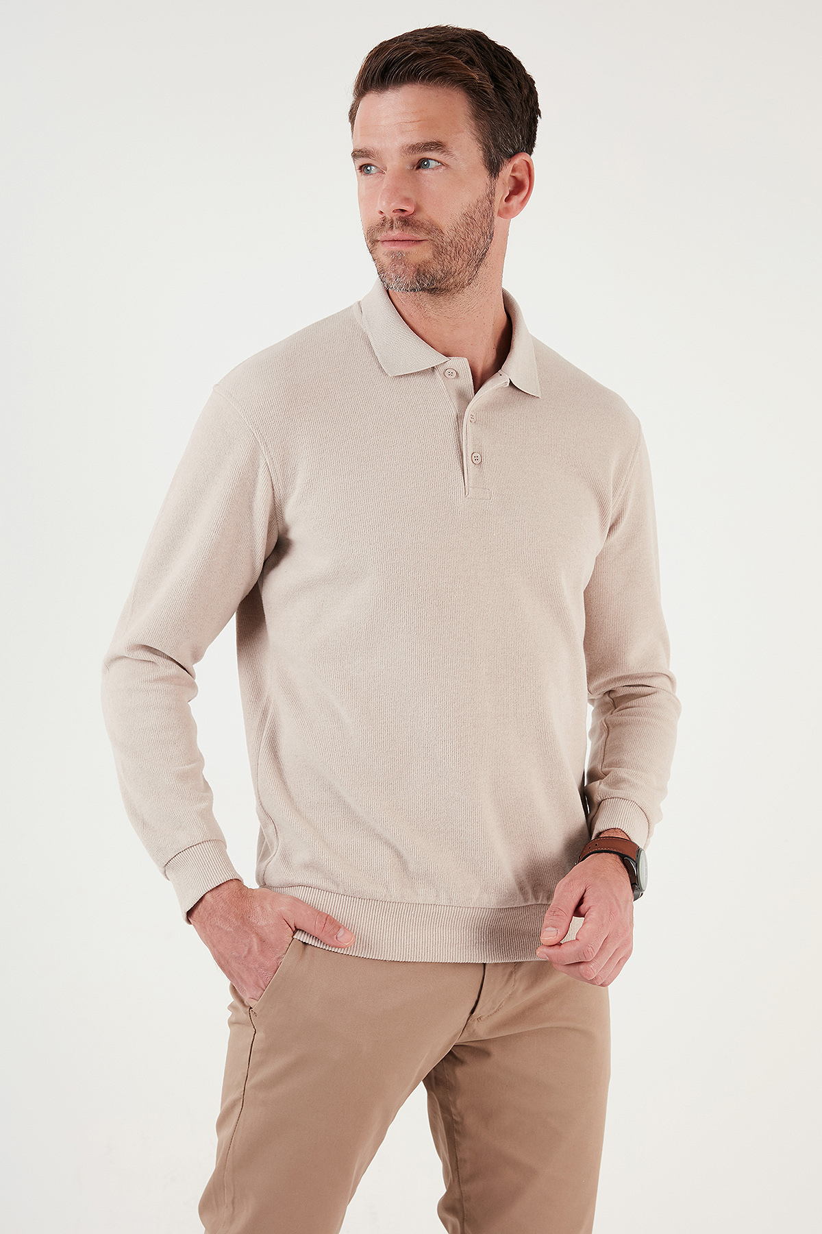Buratti Pamuk Karışımlı Regular Fit Polo Yaka Kazak Erkek POLO YAKA KAZAK 456223 görsel 2