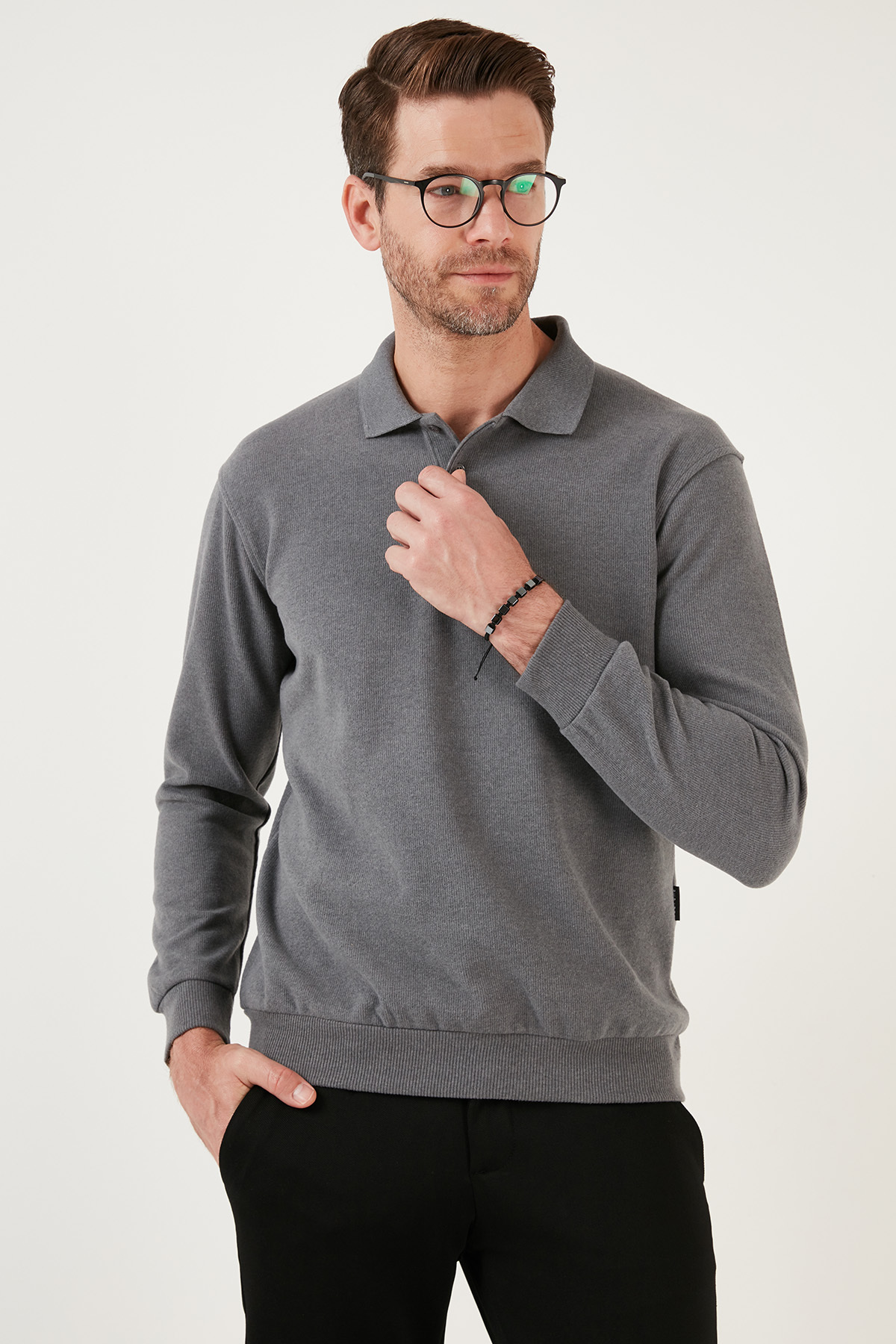 Buratti Pamuk Karışımlı Regular Fit Polo Yaka Kazak Erkek POLO YAKA KAZAK 456223 görsel 2