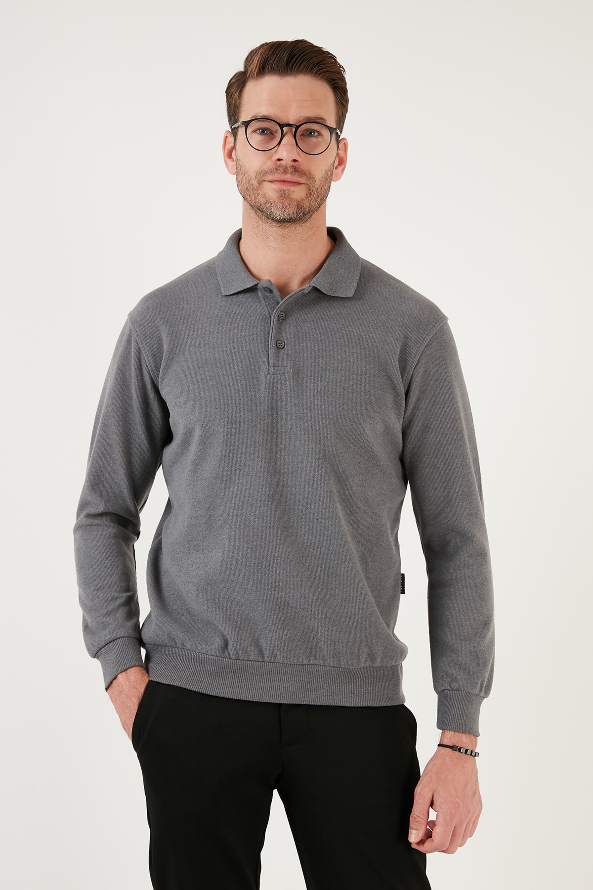 Buratti Pamuk Karışımlı Regular Fit Polo Yaka Kazak Erkek POLO YAKA KAZAK 456223 görsel 3