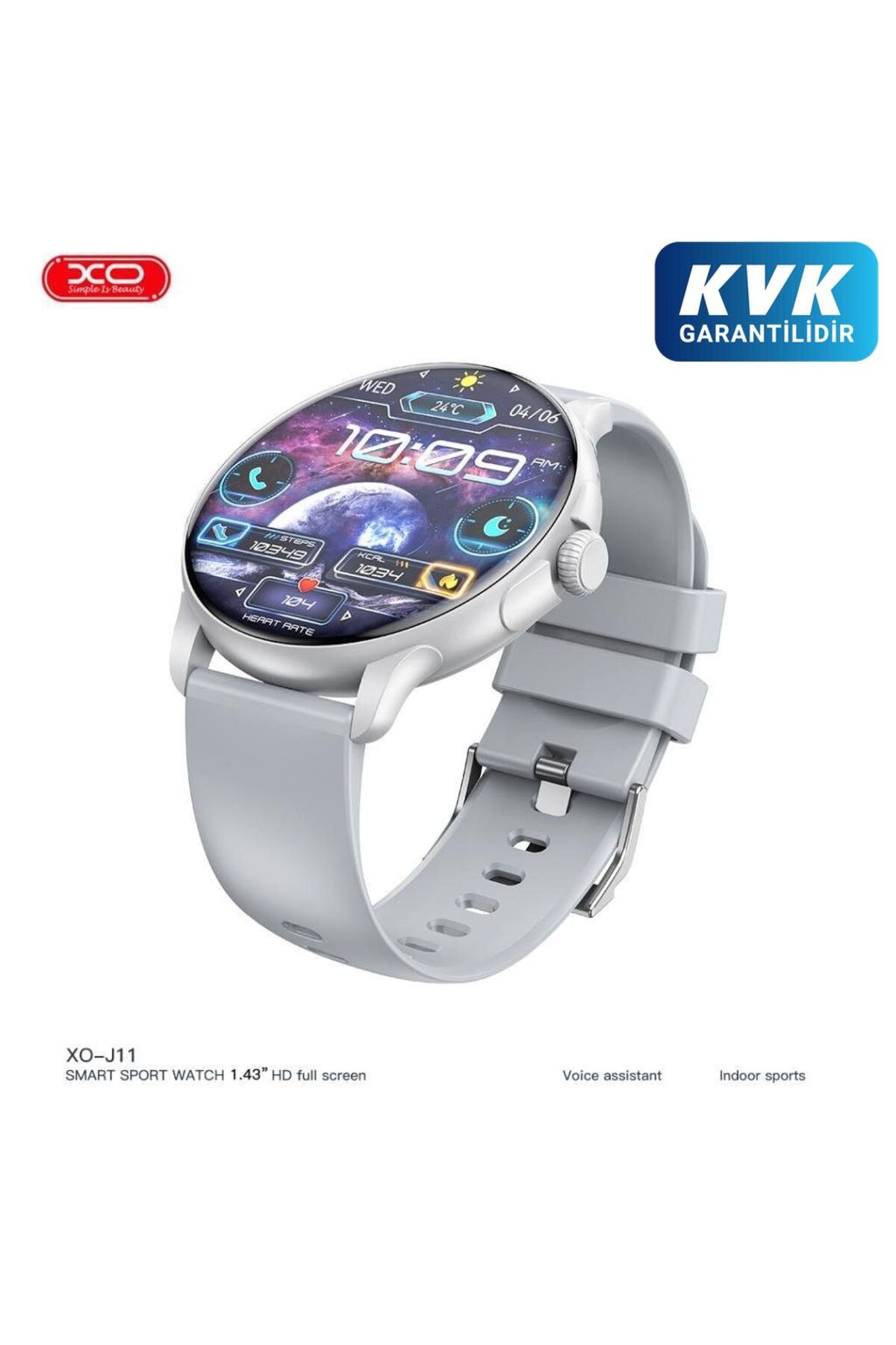 Xo J11 Akıllı Spor Saati,2.06 inç AMOLED Ekran,Nabız Ölçer