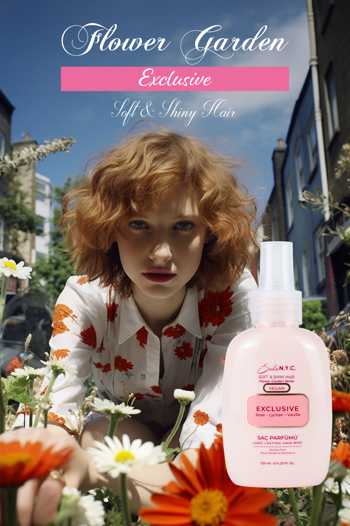 EXCLUSIVE -Gül – Lychee – Vanilya Kokulu Saç Parfümü 125 ml — NYSB2377 — تصویر 2 از 6