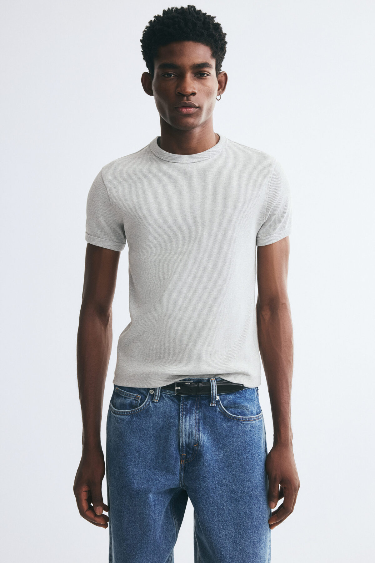 تی‌شرت آجدار اسلیم فیت اچ اند ام تی شرت H&M