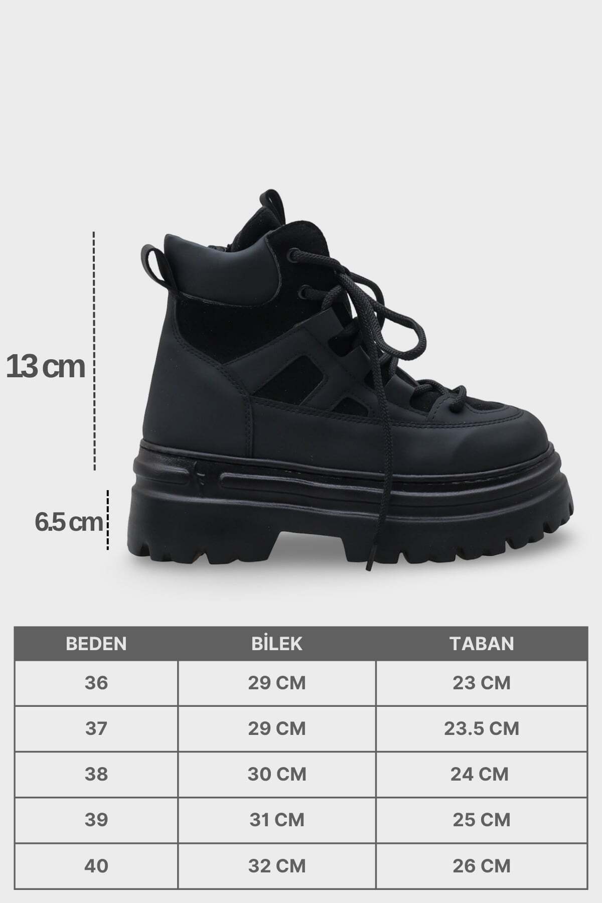 Capone Outfitters Rosalia Bağcıklı Trak Tabanlı Kadın Spor Bot görsel 7