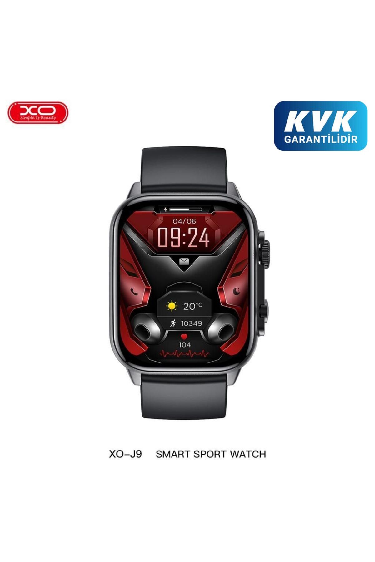 Xo J9 Akıllı Saat,1.95 inç AMOLED Ekran,BT 5.0,Kalp Atış Ölçer
