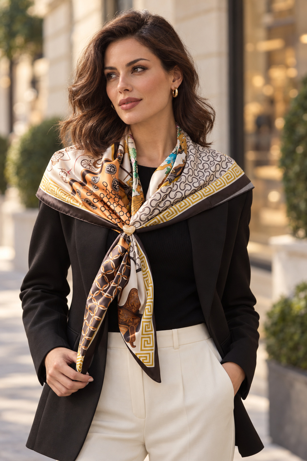 D scarf KADIN FULAR BANDANA EŞARP 90CM