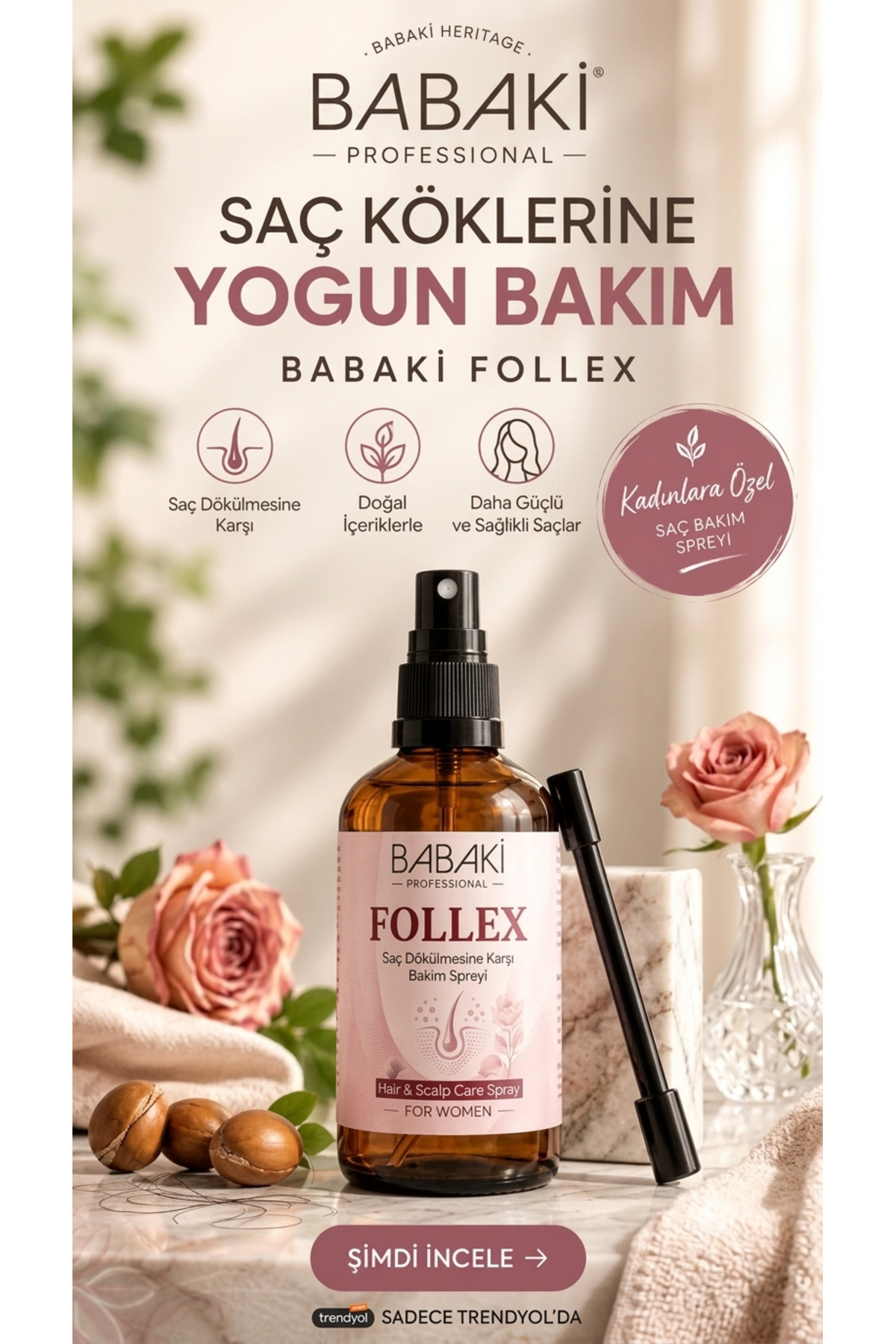 Professional Follex Kadınlara Özel Saç Dökülmesine Karşı Bakım Spreyi 60 ml — bayan follex — تصویر 3 از 7