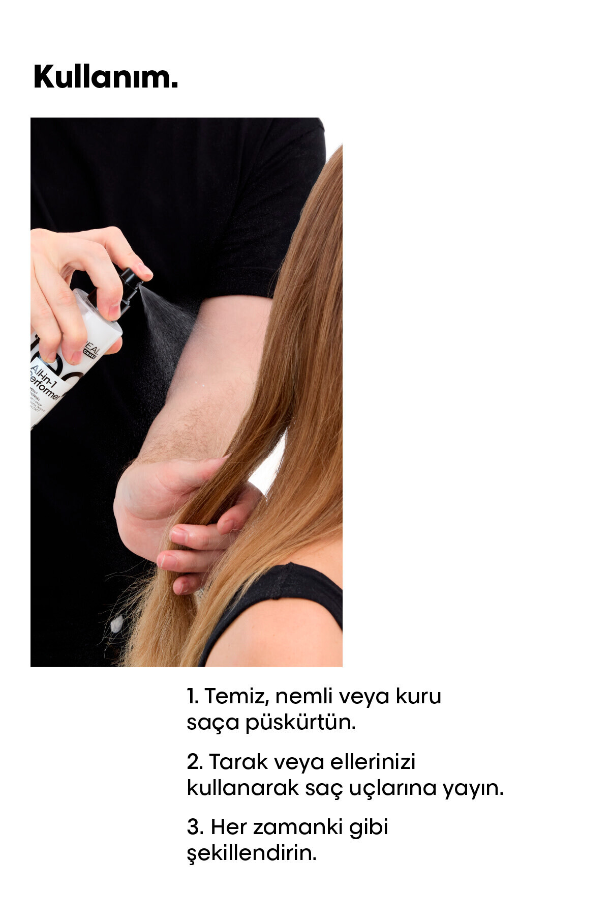 Loreal Professionnel All-In-1 Performer 190 ml Durulanmayan Saç Bakım Spreyi — 231852 — تصویر 5 از 7