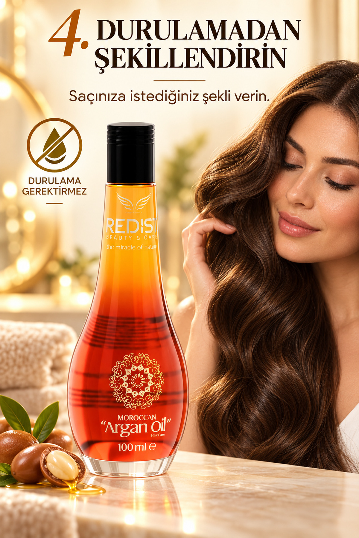 Argan Yaği 100 ml – Tüm Saçlar Için Anında Onarici Ve Besleyici Bakım - Vegan — 8697926006982 — تصویر 9 از 9