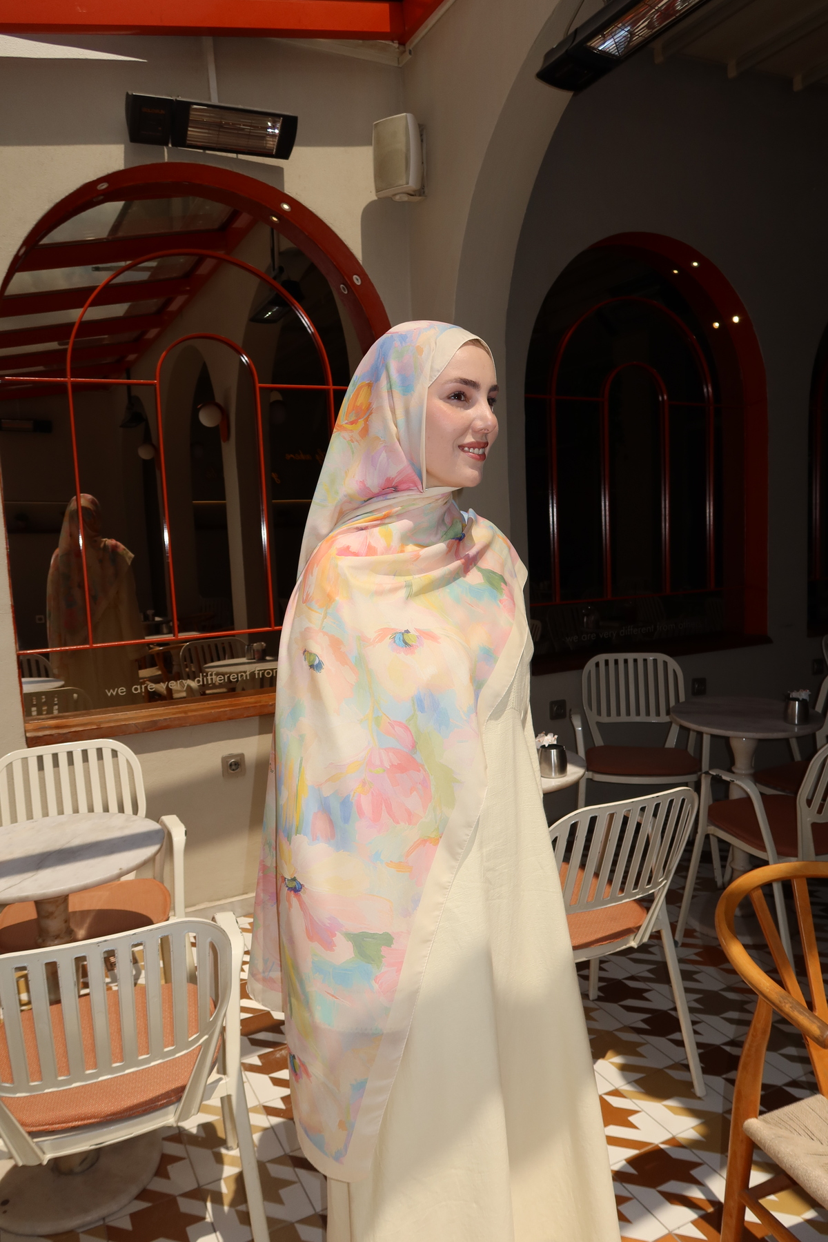 Suay İpek Sonsuz Bahar - Pastel Rüya Pamuklu Şal görsel 2