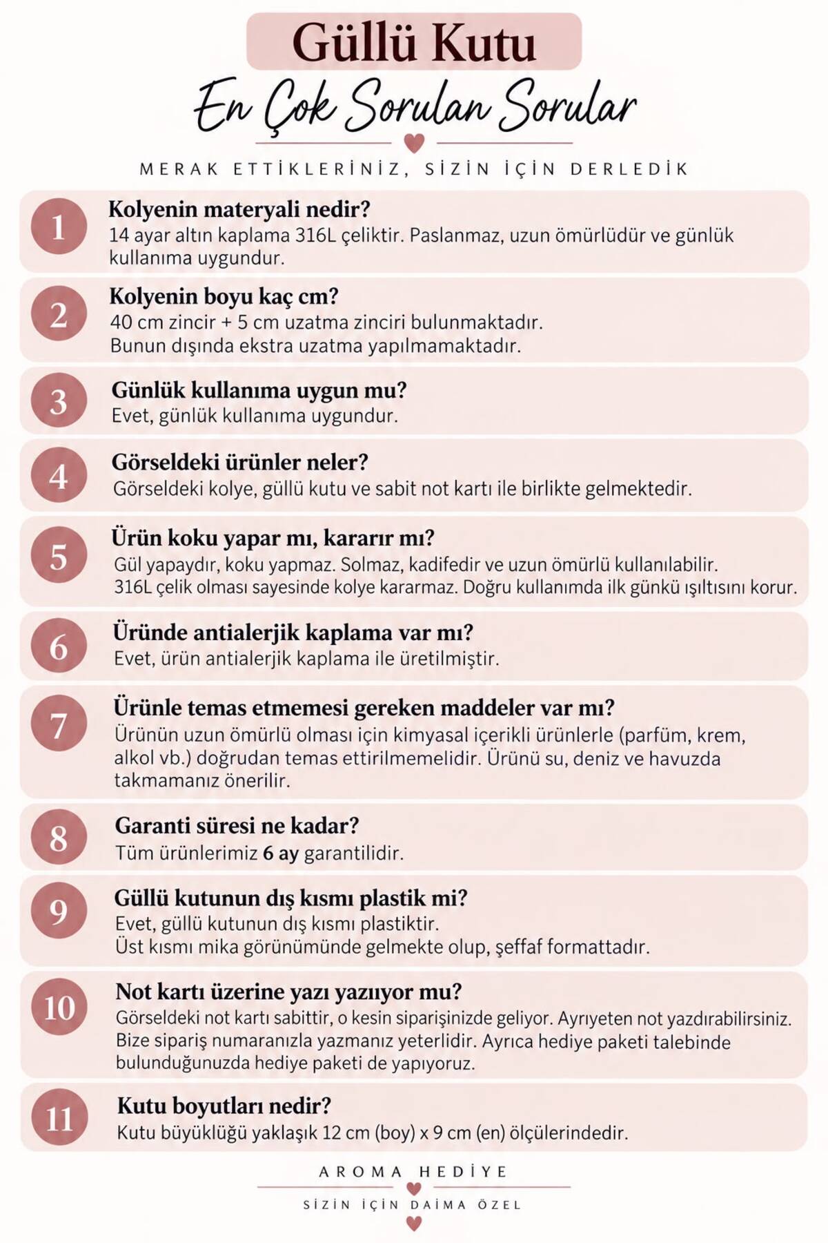 Aroma Hediye 14 Ayar Altın Kaplama Açılabilir Yonca Güllü Kutu Kadın Çelik Kolye Doğum Günü Yıldönümü Sevgiliye Özel Hediye görsel 5