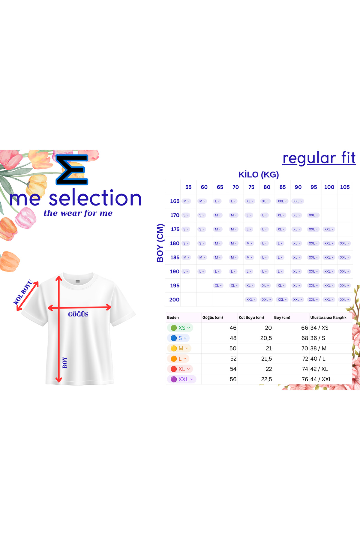 Me selection %100 Pamuk Bisiklet Yaka Tişört görsel 8