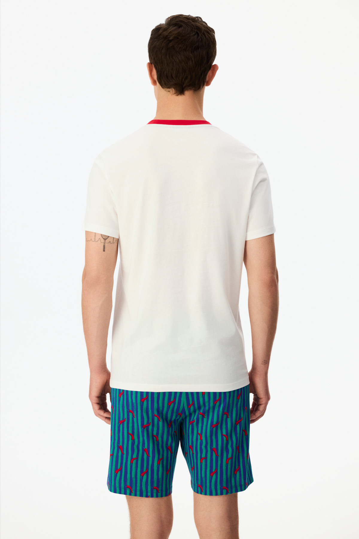 Penti Erkek Spicy Life Sebze Desenli Kısa Kollu Şort Pijama Takımı görsel 4