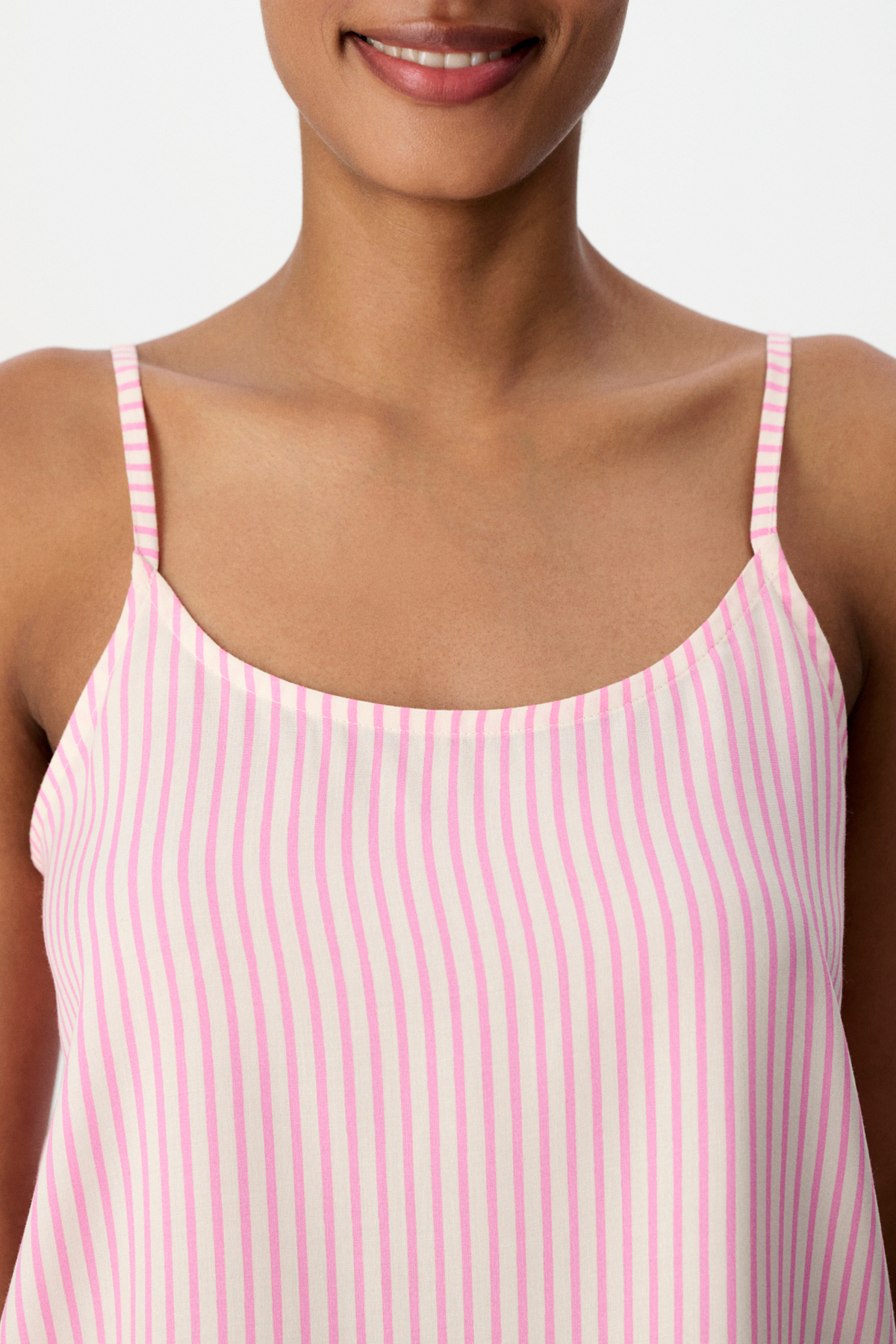 Penti Pembe Pink Stripes Şortlu Pijama Takımı görsel 3