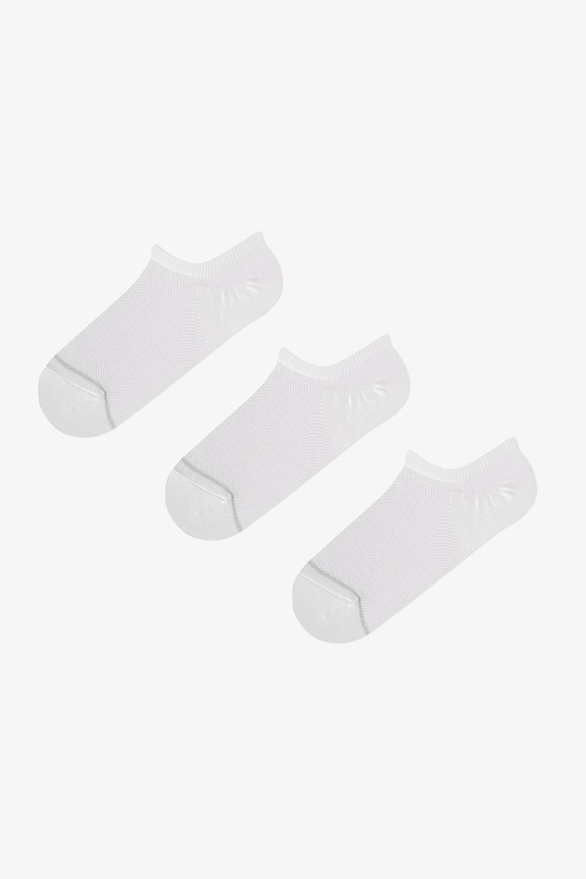 Penti Beyaz Basic Mesh Pamuklu Simli 3 Çift Sneaker Çorap