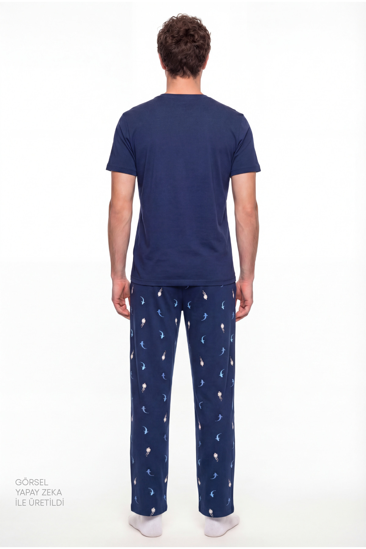 Penti Erkek Sailing Night Deniz Desenli Kısa Kollu Pijama Takımı görsel 4