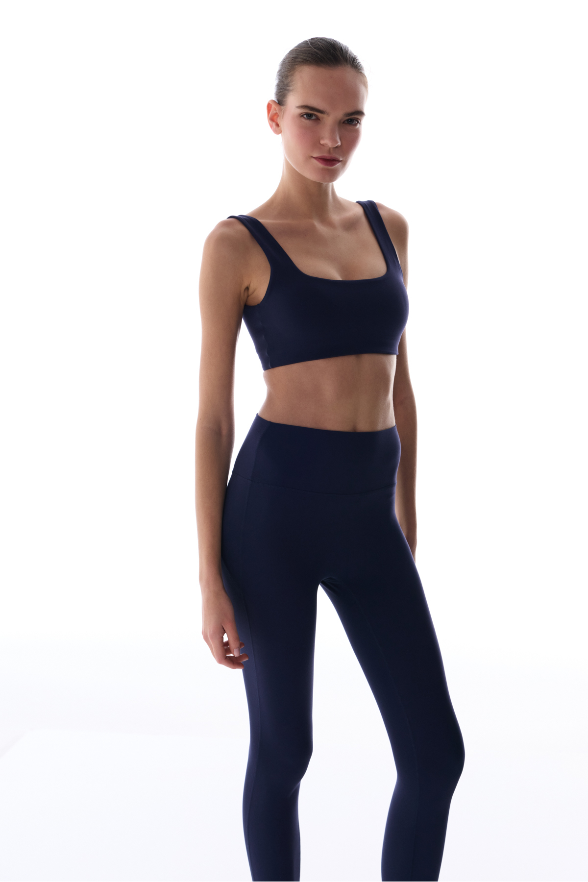 Penti Lacivert Cream Hafif Destek Kare Yaka Çıkarılabilir Pedli Spor Sütyeni görsel 4