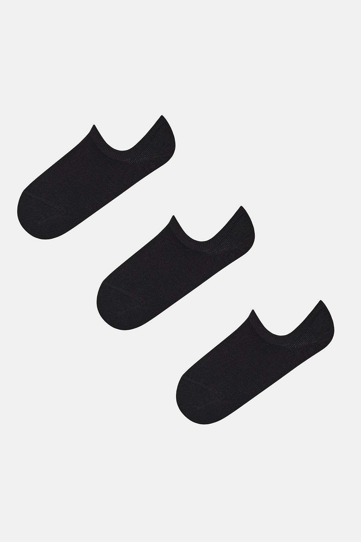 Penti 3 Çift Pamuklu Siyah Görünmez Sneaker Çorap