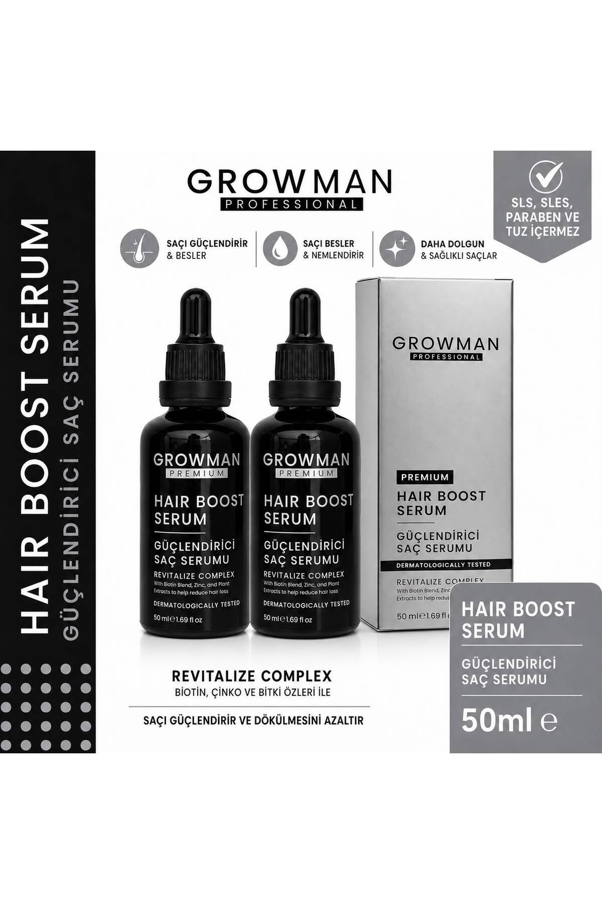 سرم تقویت ریشه مو ۵۰ میلی لیتر | مراقبت ویژه و تقویت کننده — GM-HB-50-01 — تصویر 3 از 9