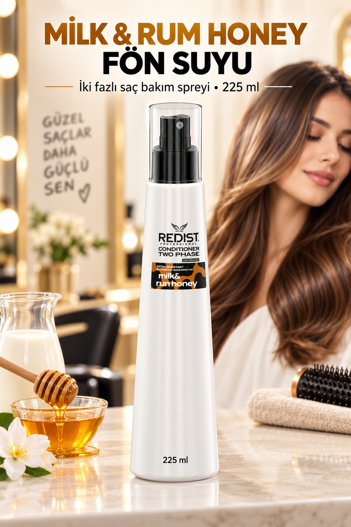 Redist Milk Therapy Isıya Karşı Koruma Kolay Tarama Ve Yoğun Nemlendirme Özellikli Fön Sütü - Vegan 225 ml — 852 06 003 012 1 005