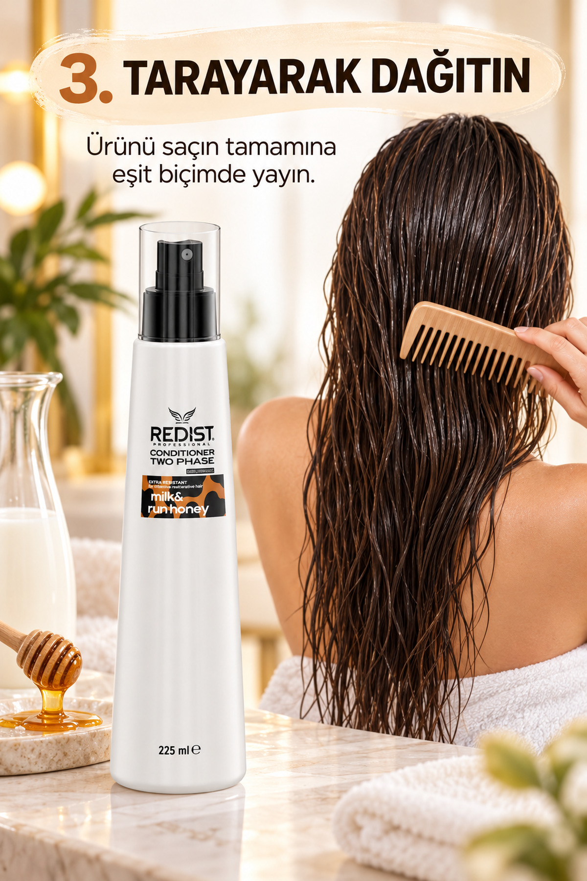 Milk Therapy Isıya Karşı Koruma Kolay Tarama Ve Yoğun Nemlendirme Özellikli Fön Sütü - Vegan 225 ml — 852 06 003 012 1 005 — تصویر 7 از 8