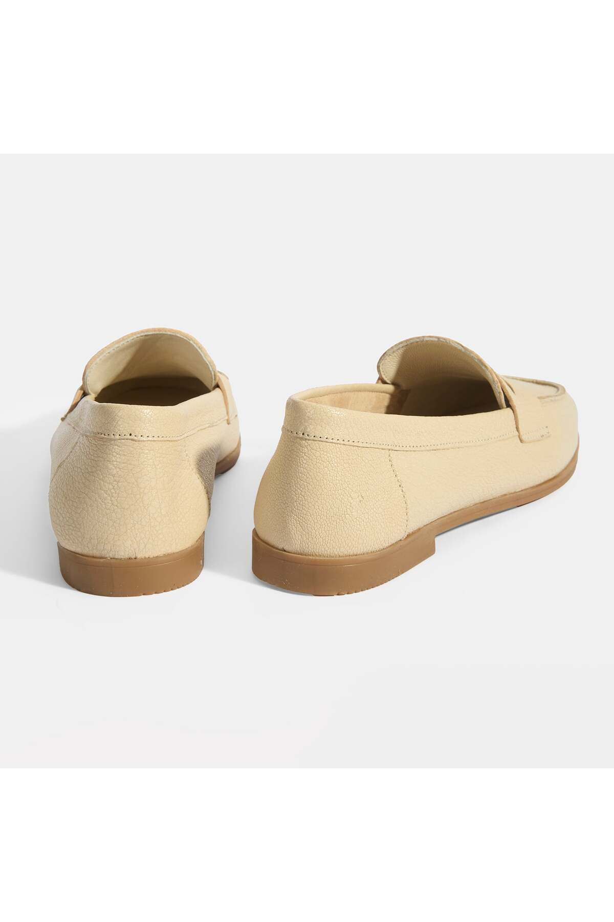 Desa Kadın Bej Slip-On Deri Loafer görsel 5