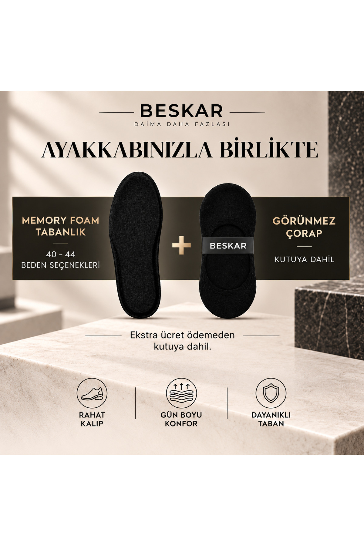 BESKAR Bej Süet Erkek Ayakkabı - Premium Smart Casual Rahat Günlük Sneaker KB X6 görsel 3