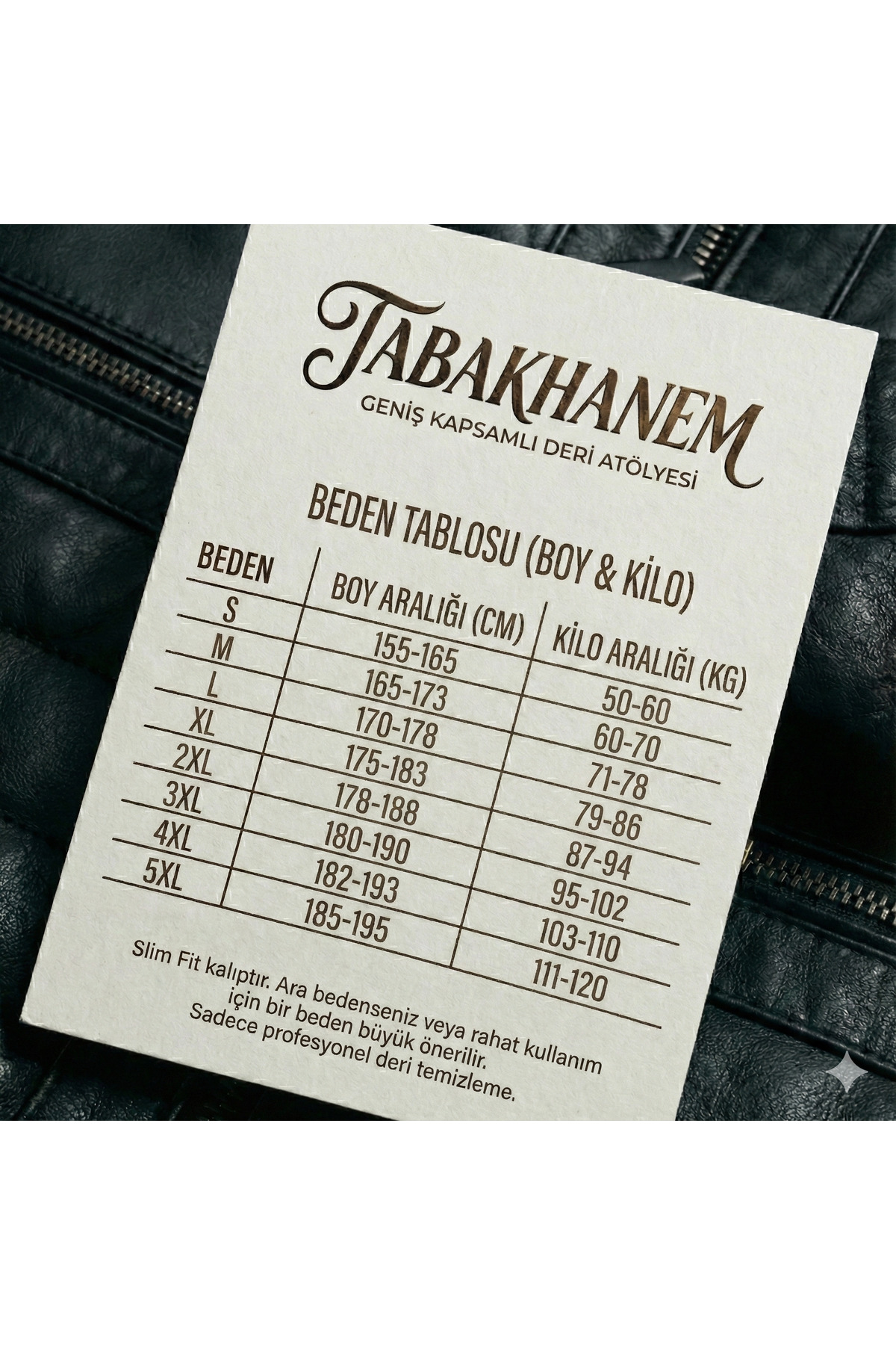TABAKHANEM %100 Hakiki Kuzu Derisi Erkek Slim Fit Biker Ceket görsel 7