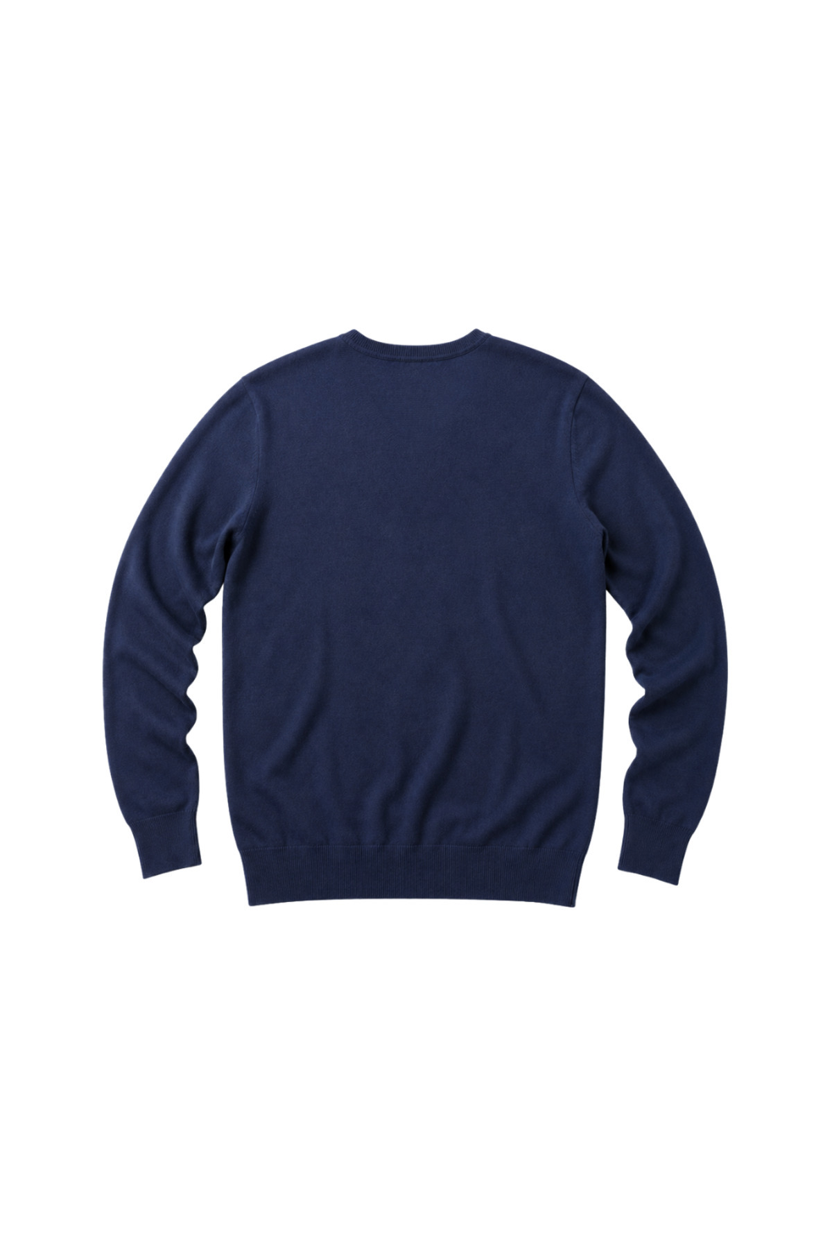 BattalModa Erkek Büyük Beden İndigo V Yaka Pamuklu Kazak 3XL-4XL-5XL-6XL görsel 5