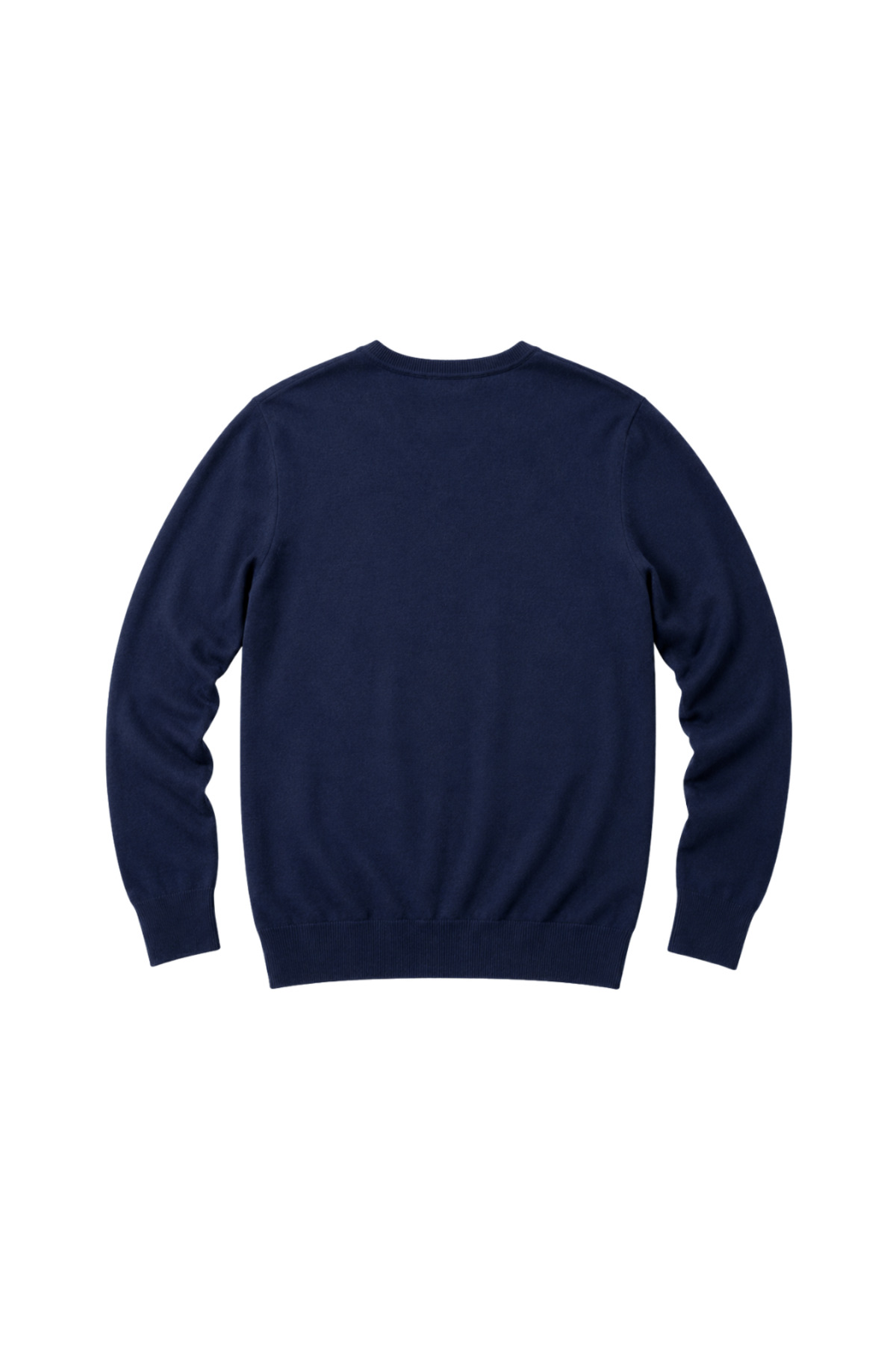 BattalModa Erkek Büyük Beden Koyu İndigo V Yaka Pamuklu Kazak 3XL-4XL-5XL-6XL görsel 5