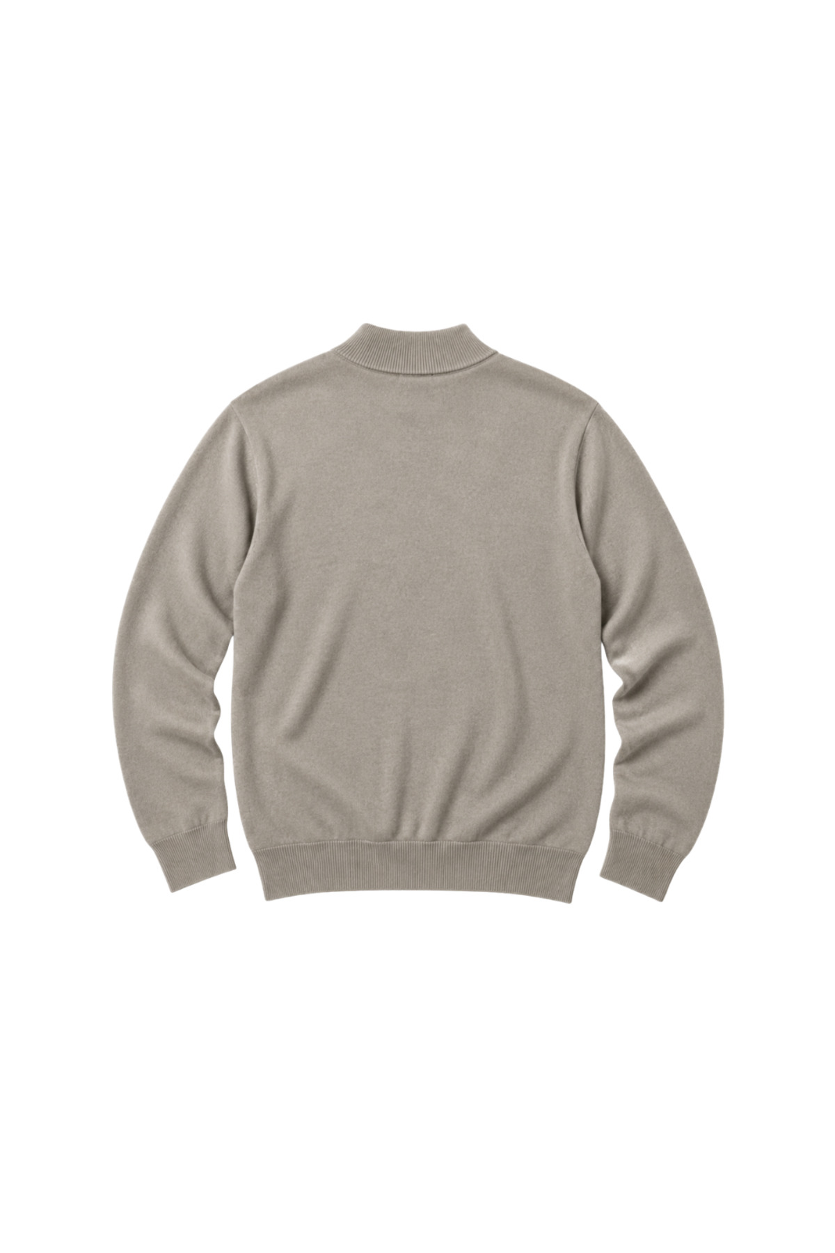 BattalModa Erkek Büyük Beden Vizon Yarım Balıkçı Pamuklu Kazak 3XL-4XL-5XL-6XL görsel 5