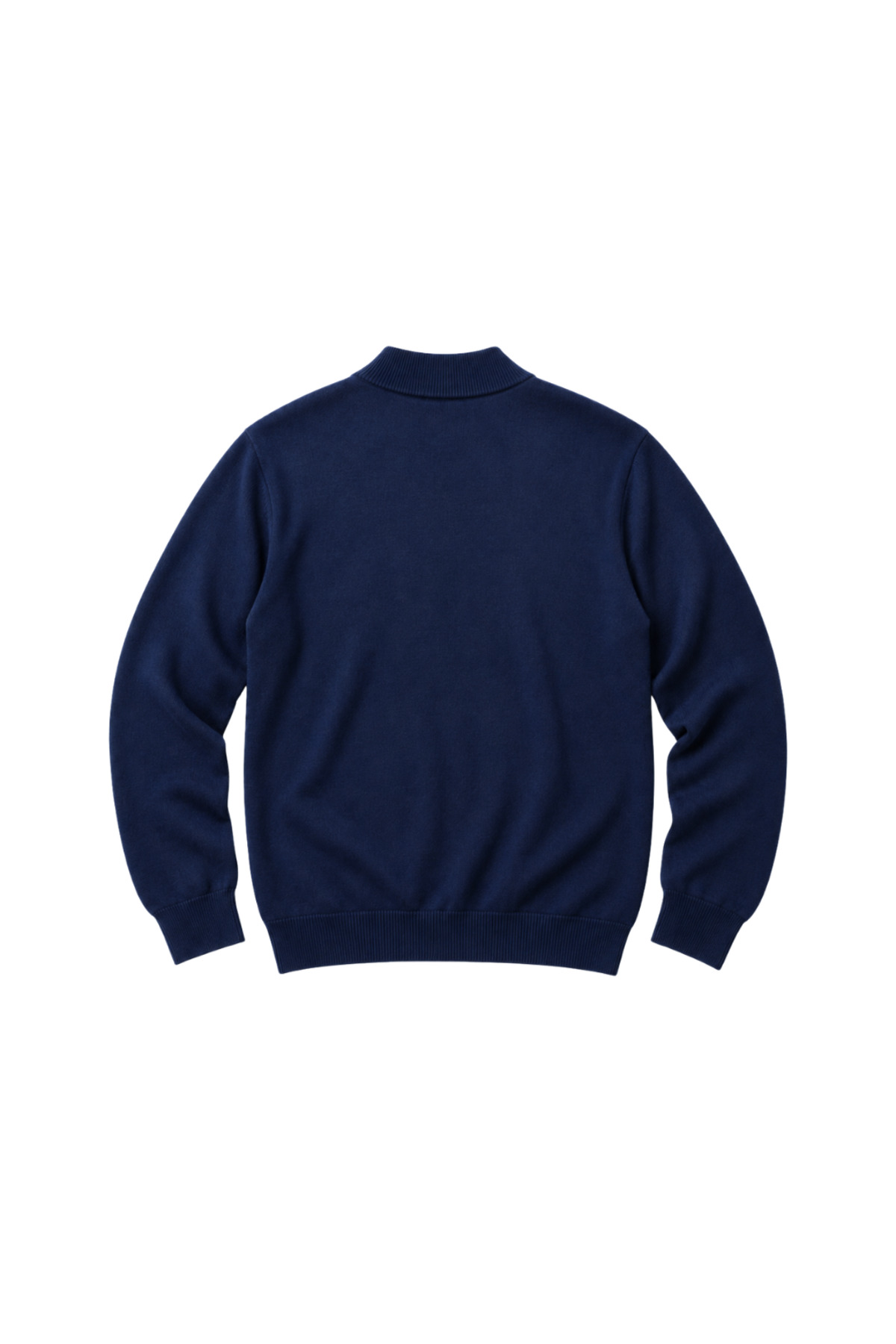 BattalModa Erkek Büyük Beden Koyu İndigo Yarım Balıkçı Pamuklu Kazak 3XL-4XL-5XL-6XL görsel 5