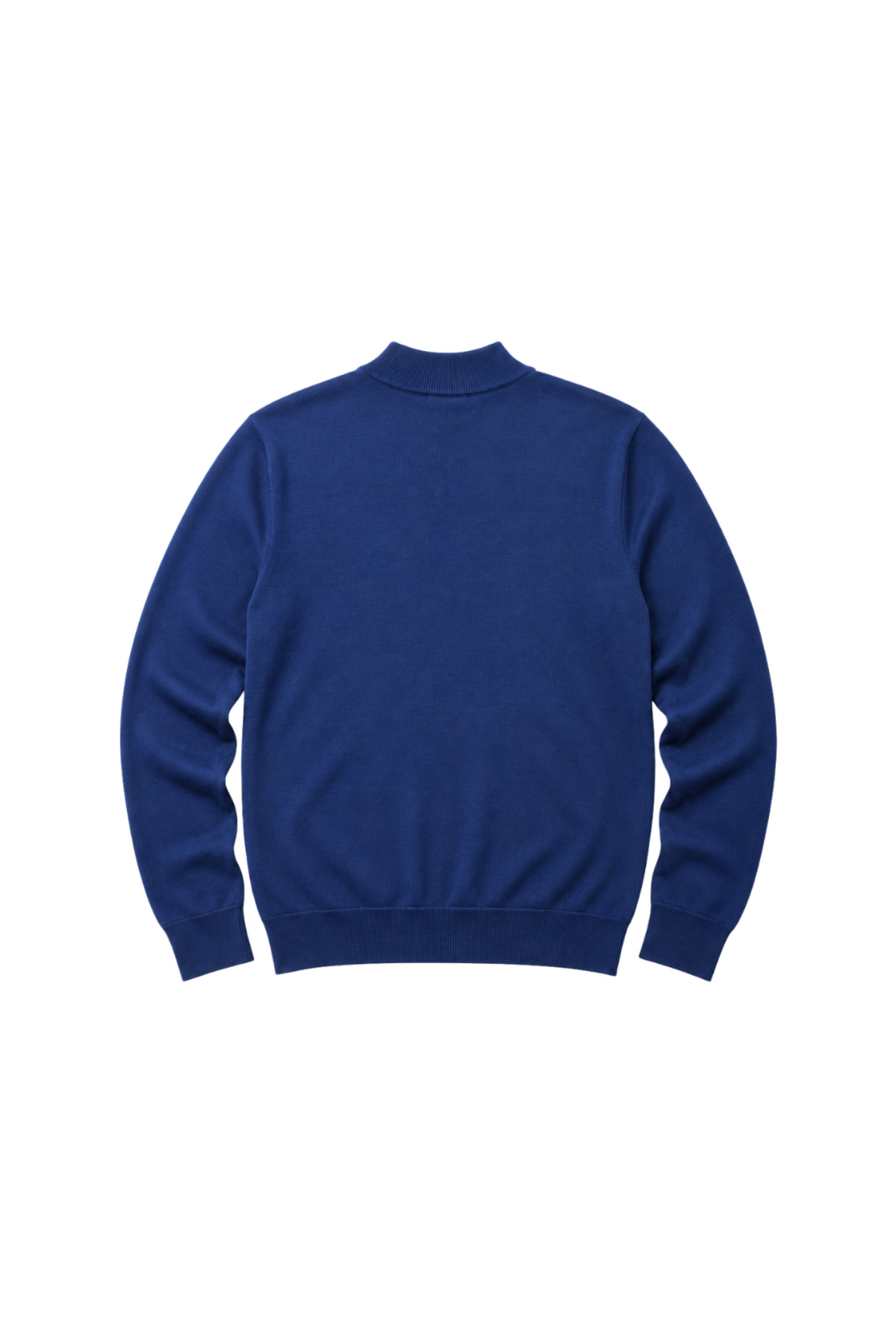 BattalModa Erkek Büyük Beden İndigo Yarım Balıkçı Pamuklu Kazak 3XL-4XL-5XL-6XL görsel 5