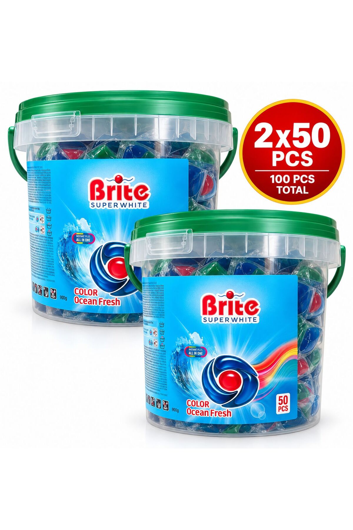 Brite 2x 50 pcs capsule color ocean fresh