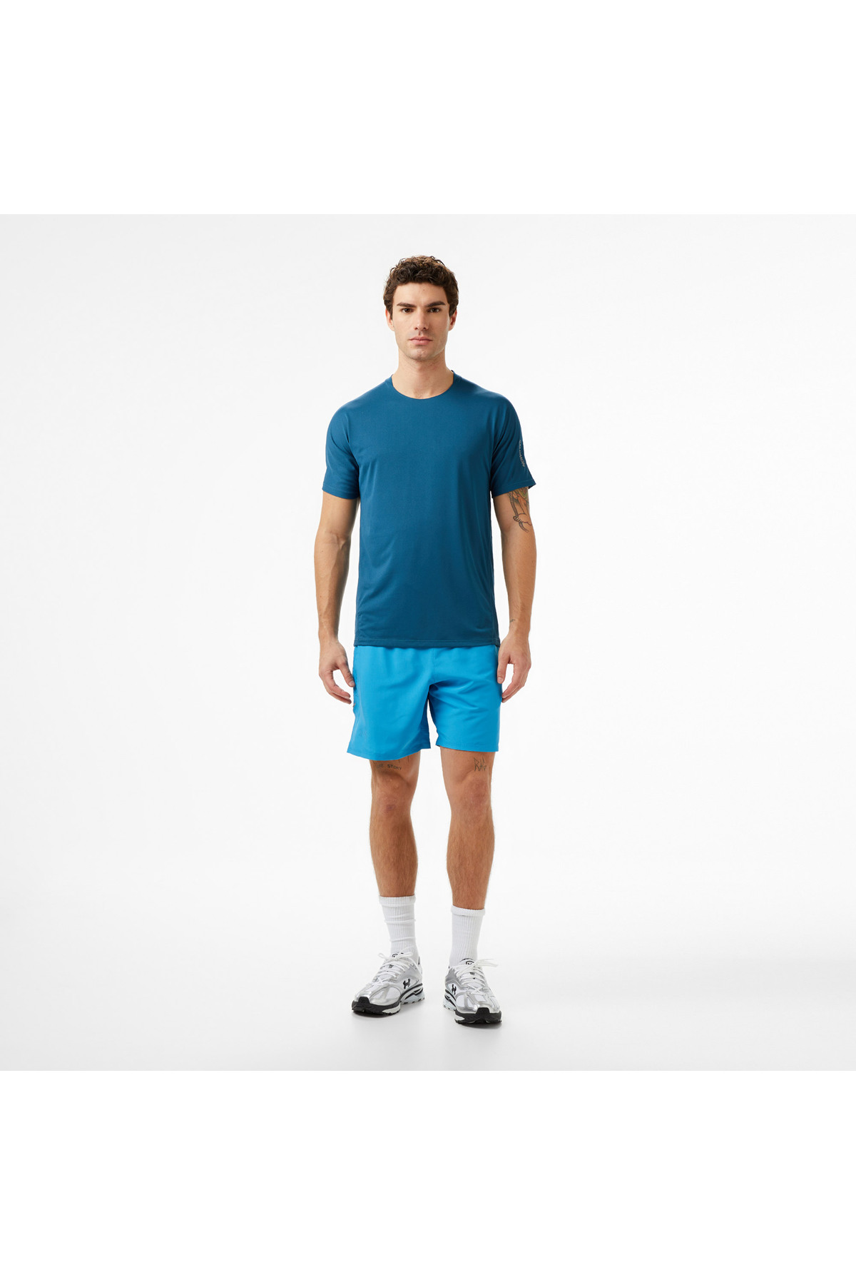 شلوارک ورزشی مردانه لانچ پرو 2N1 7 آبی آندر آرمور شورت ورزشی Under Armour