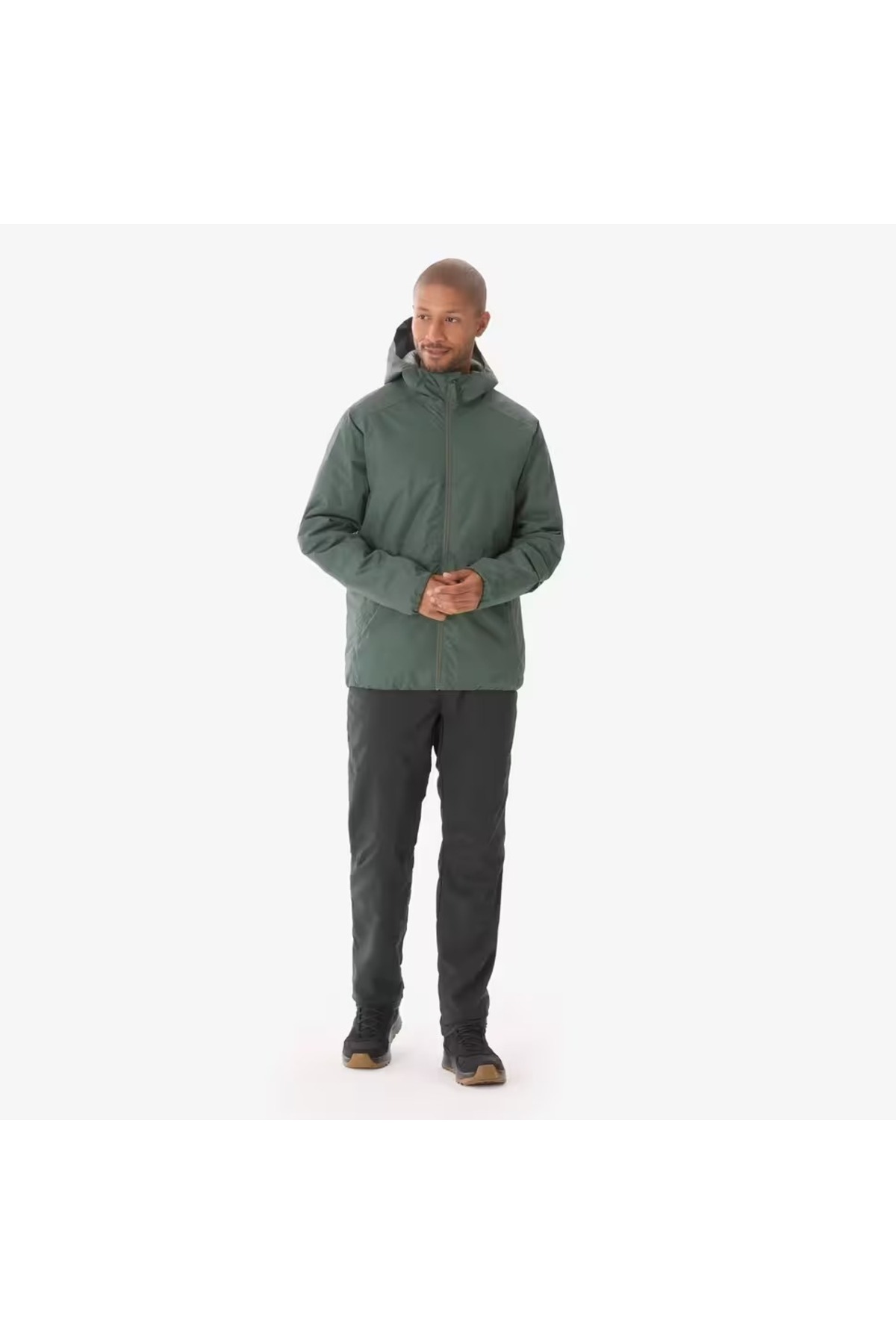 Erkek Outdoor Su Geçirmez Kar Montu/Kışlık Mont - Yeşil - NH100 -5 °C — سبز 650102314 — تصویر 2 از 6