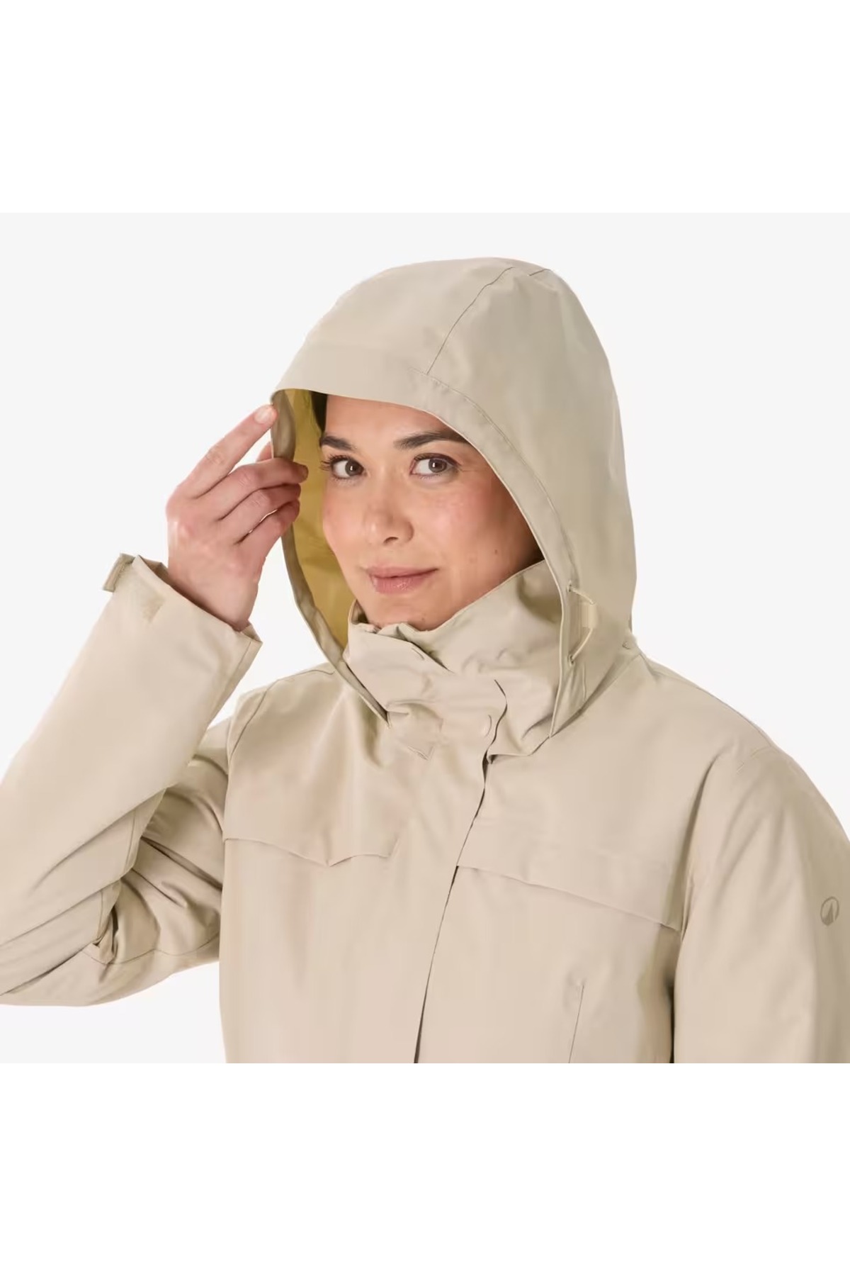 Decathlon Kadın 3'ü 1 Arada Outdoor Kar Montu/Kışlık Mont - Bej - NH100 0 °C görsel 4