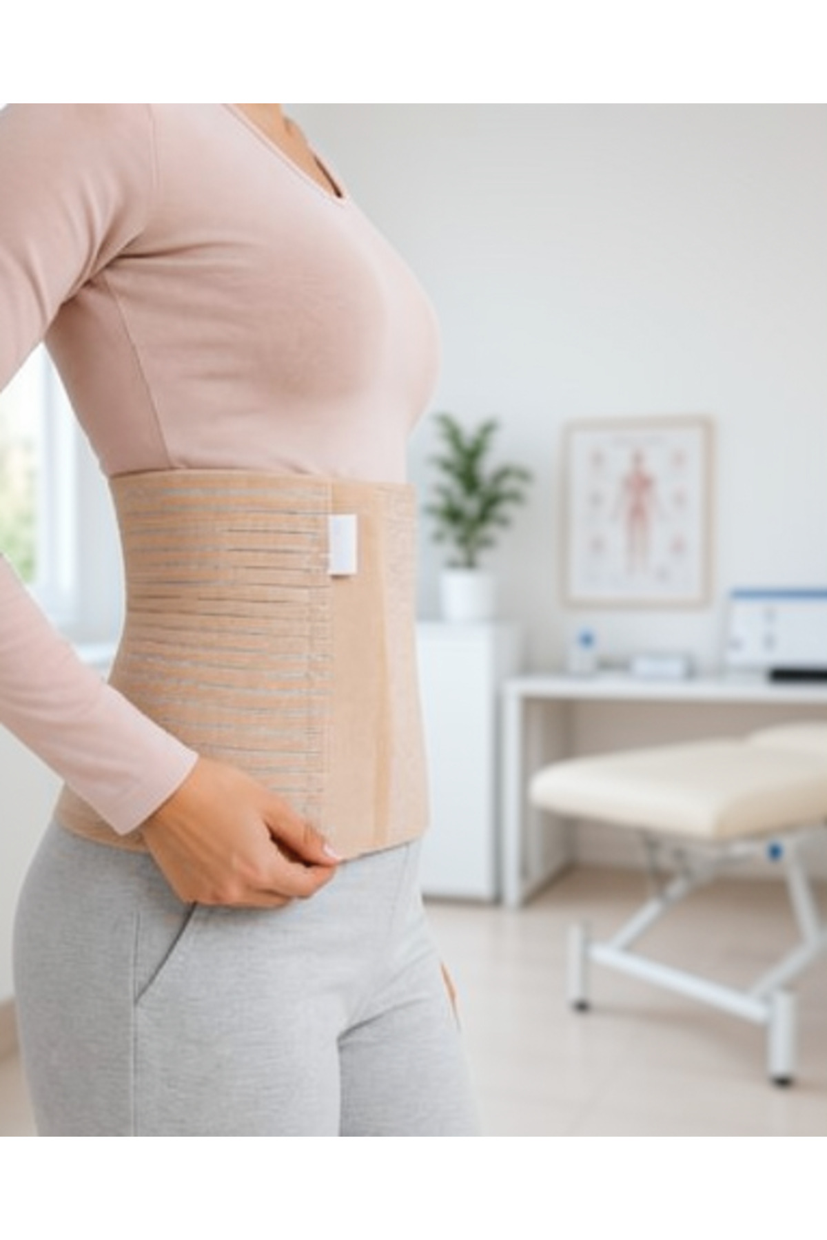 Azrlya Doğum Sonrası Abdominal Korse 26 cm 4 Kademe Ayarlı Karın Toparlayıcı Korse