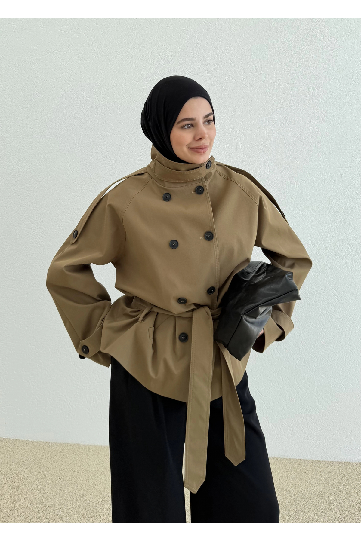MODA AKSA 2106 Titanik Premium Trenckot Camel görsel 7