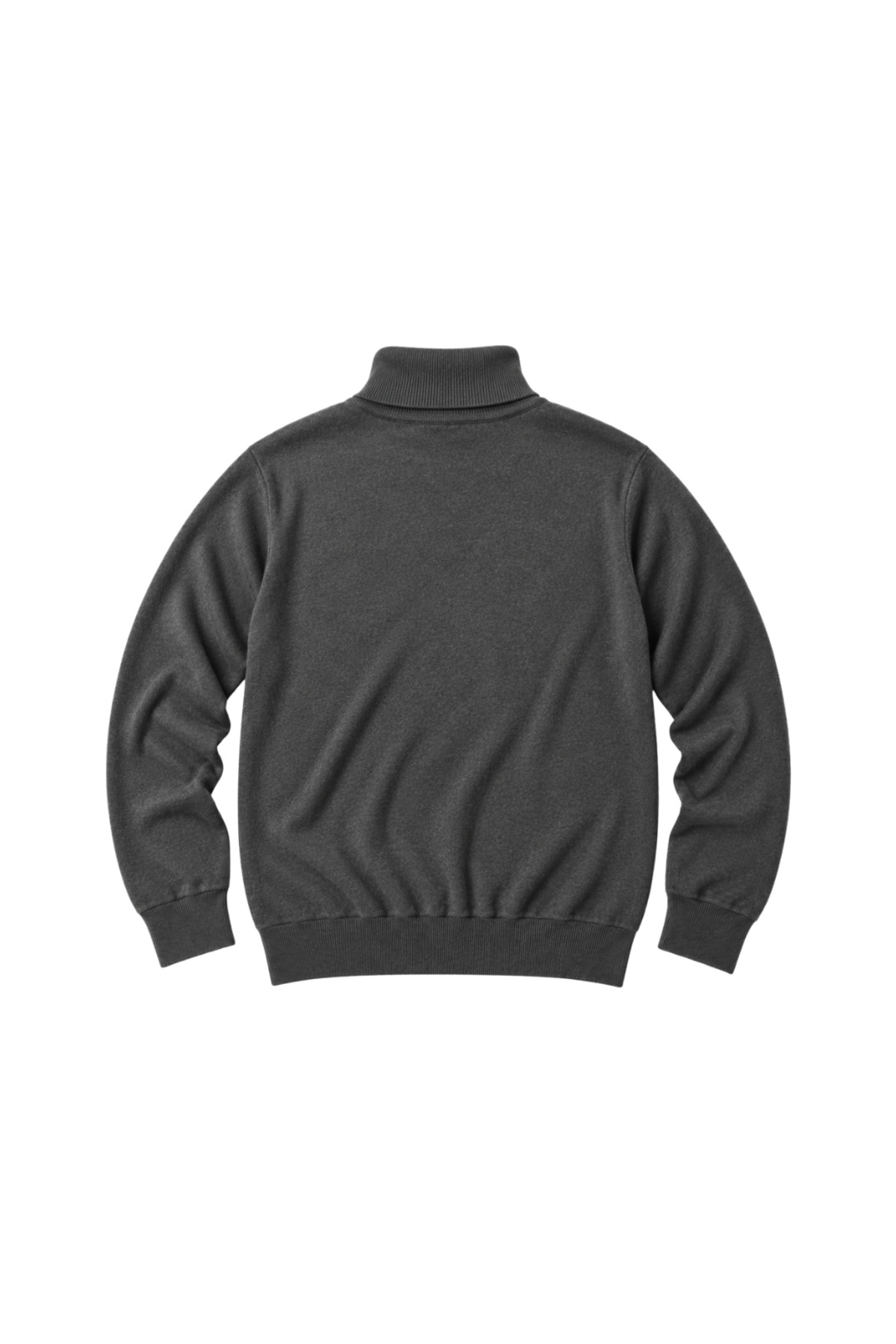 BattalModa Erkek Büyük Beden Füme Tam Balıkçı Pamuklu Kazak 3XL-4XL-5XL-6XL görsel 5