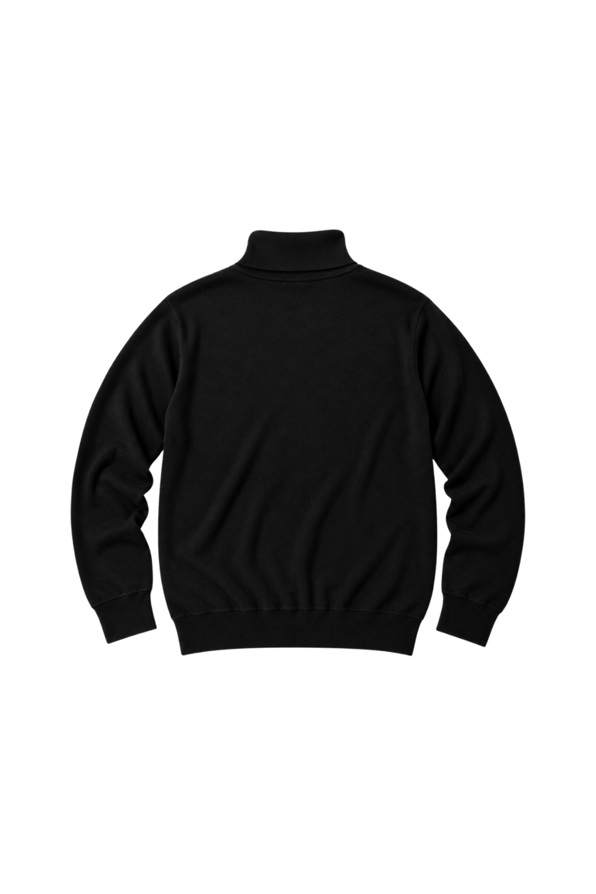 BattalModa Erkek Büyük Beden Siyah Tam Balıkçı Pamuklu Kazak 3XL-4XL-5XL-6XL görsel 5