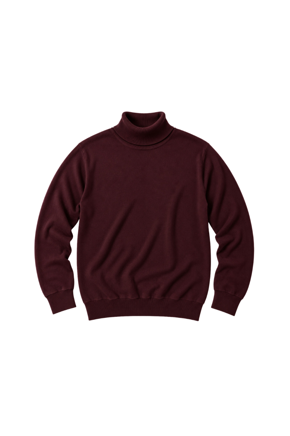 BattalModa Erkek Büyük Beden Bordo Tam Balıkçı Pamuklu Kazak 3XL-4XL-5XL-6XL görsel 4