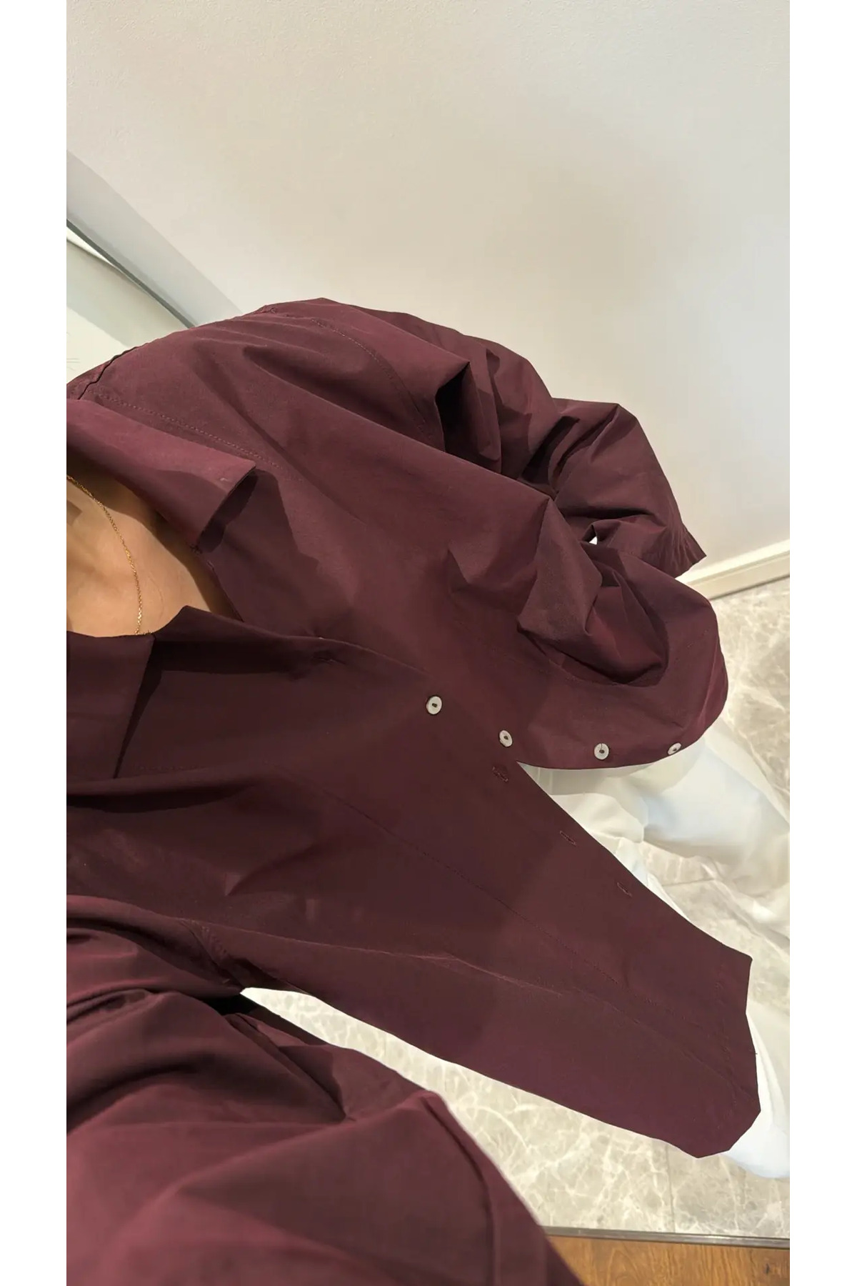 sinem kıvanç Oversize Poplin Gömlek görsel 2