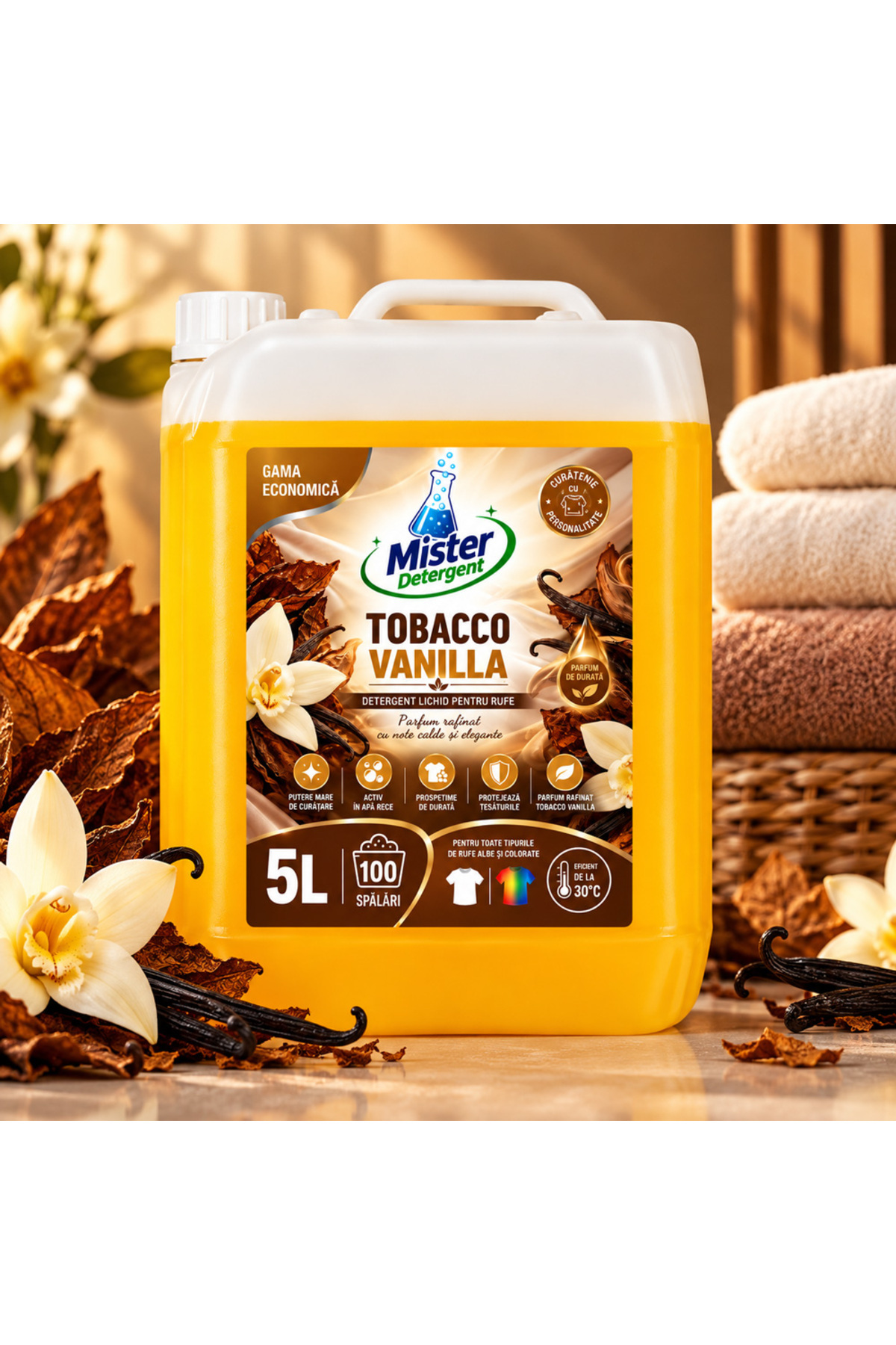 Mister Detergent Detergent lichid – Tobacco Vanilla, 5L - 100 spălări